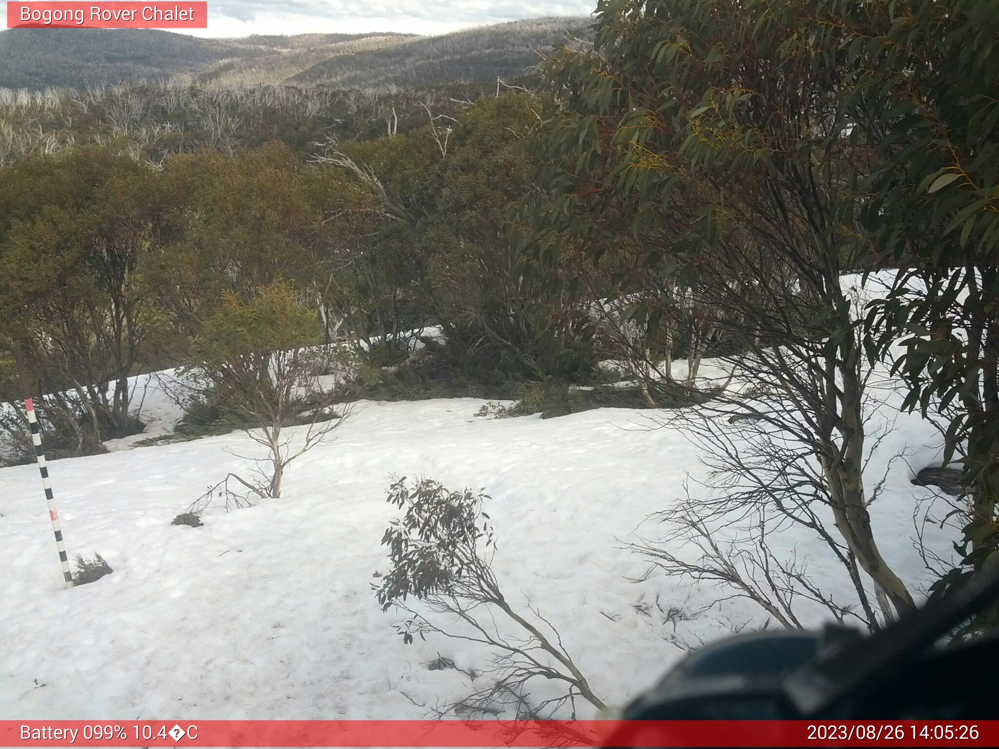 Bogong Web Cam 2:05pm Saturday 26th of August 2023