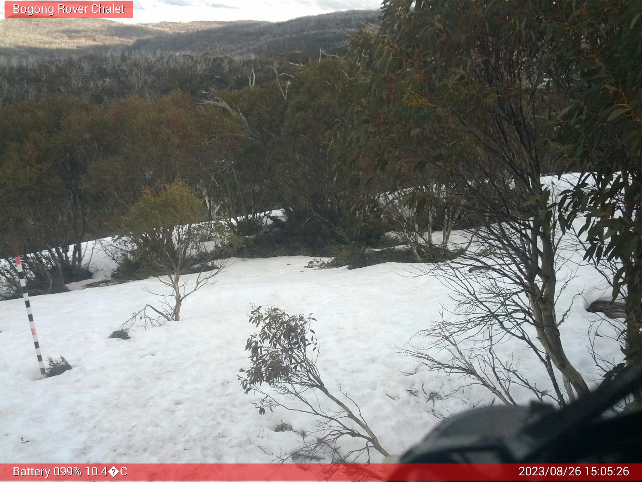 Bogong Web Cam 3:05pm Saturday 26th of August 2023