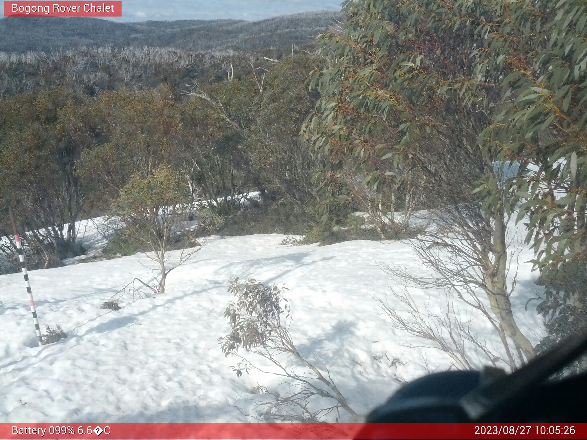 Bogong Web Cam 10:05am Sunday 27th of August 2023