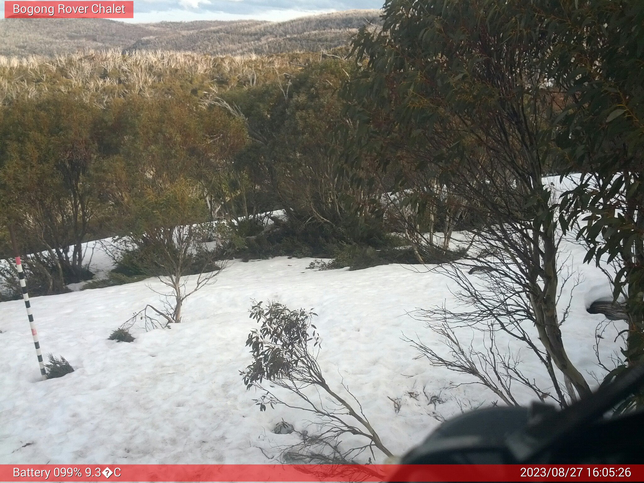 Bogong Web Cam 4:05pm Sunday 27th of August 2023