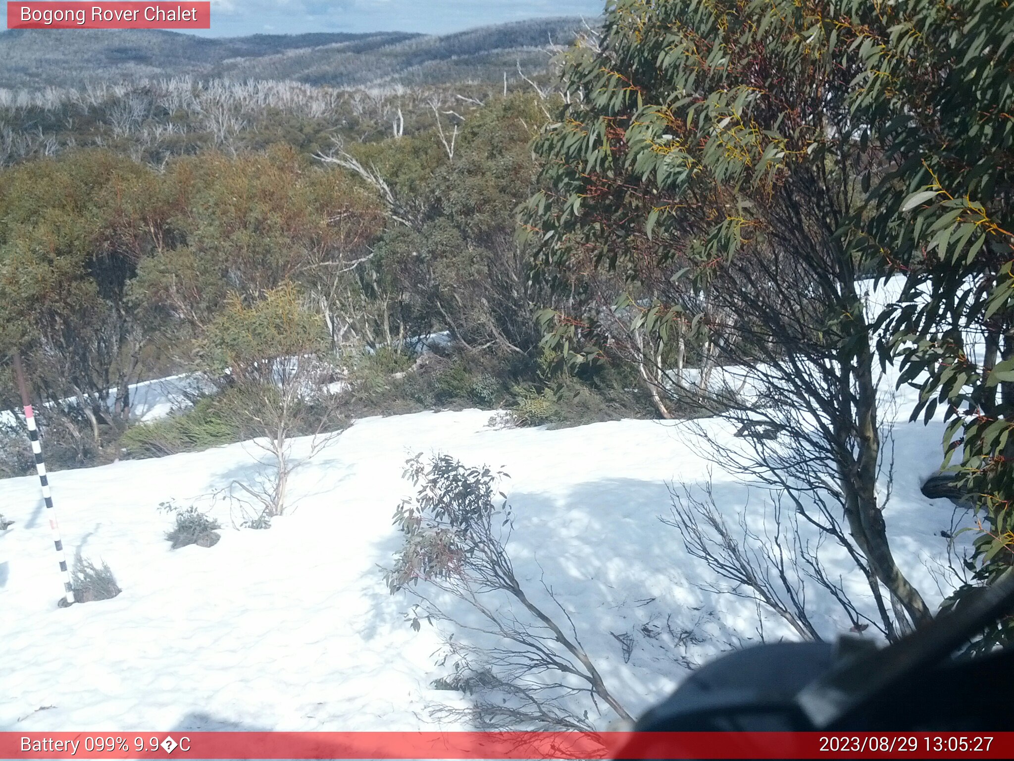 Bogong Web Cam 1:05pm Tuesday 29th of August 2023