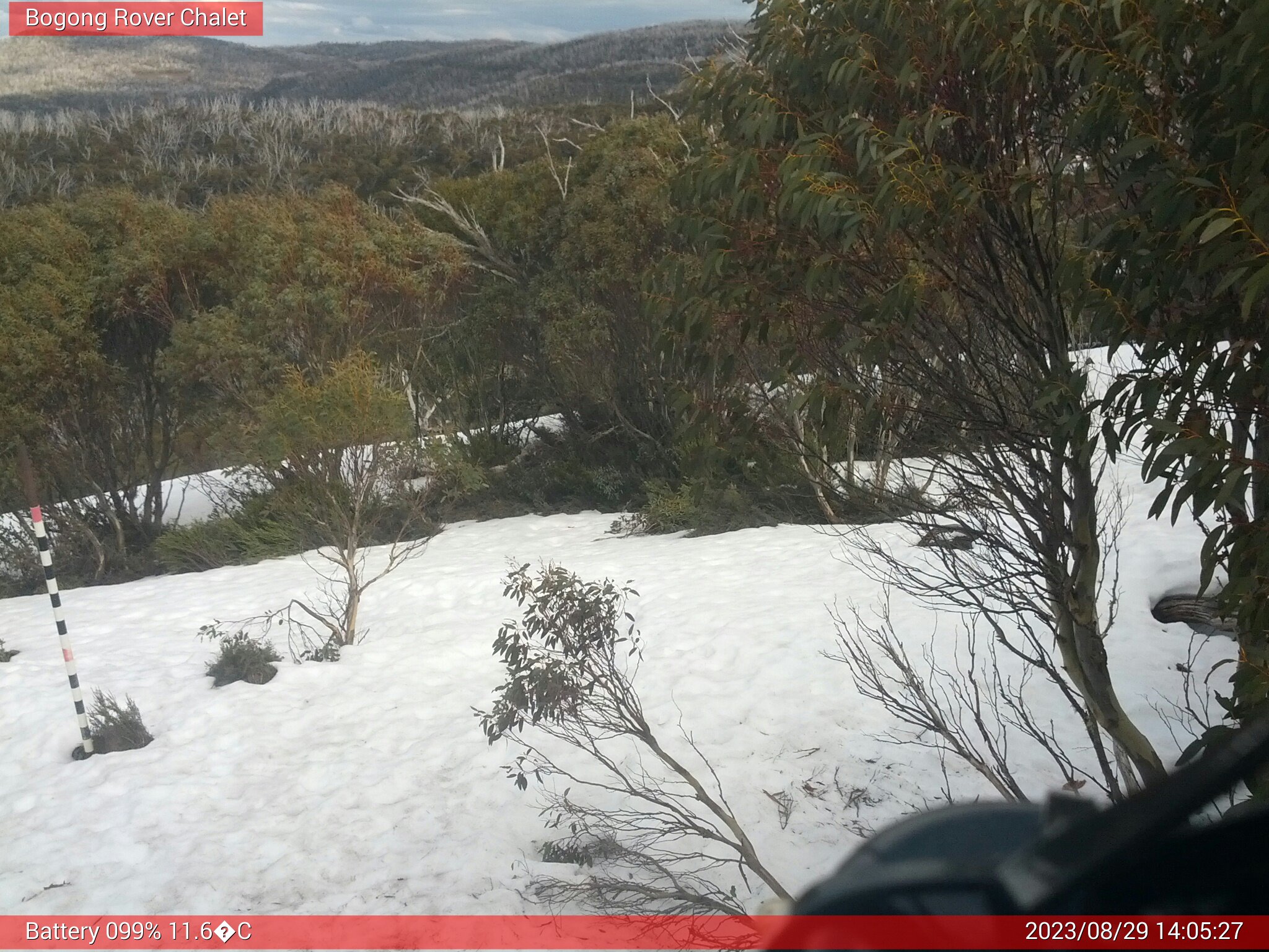 Bogong Web Cam 2:05pm Tuesday 29th of August 2023