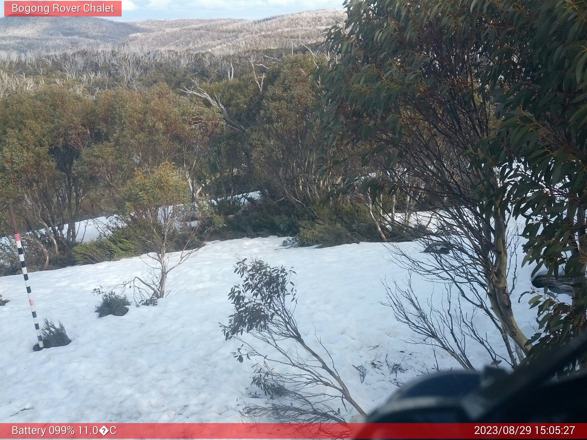 Bogong Web Cam 3:05pm Tuesday 29th of August 2023