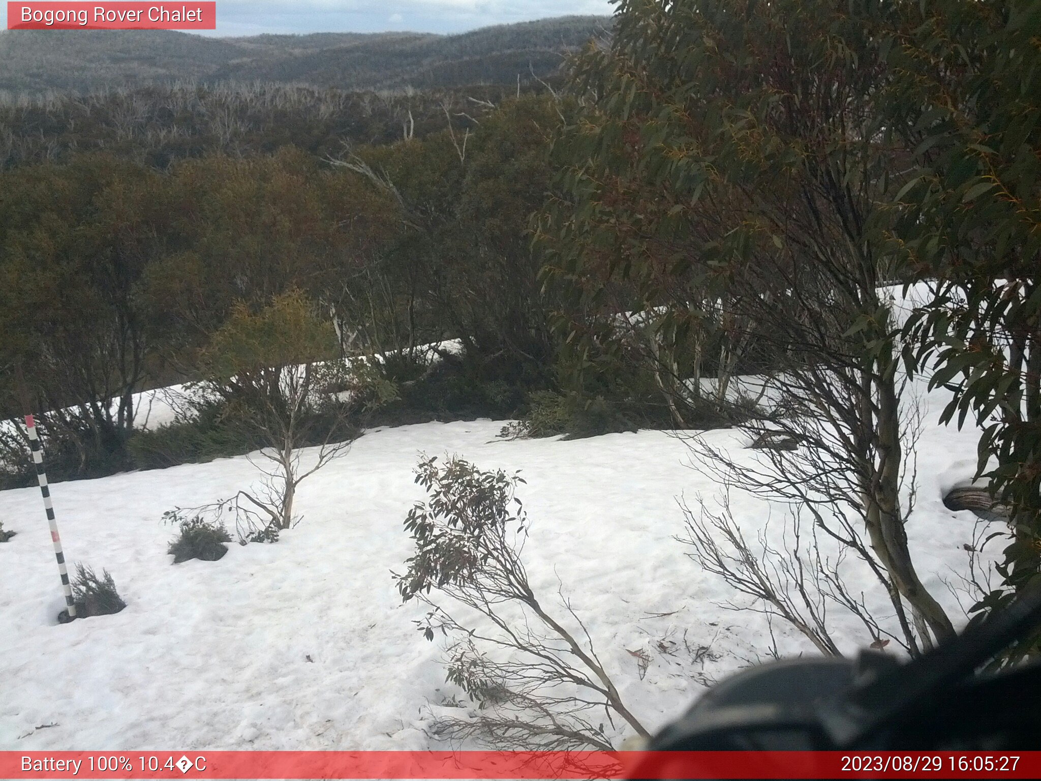 Bogong Web Cam 4:05pm Tuesday 29th of August 2023