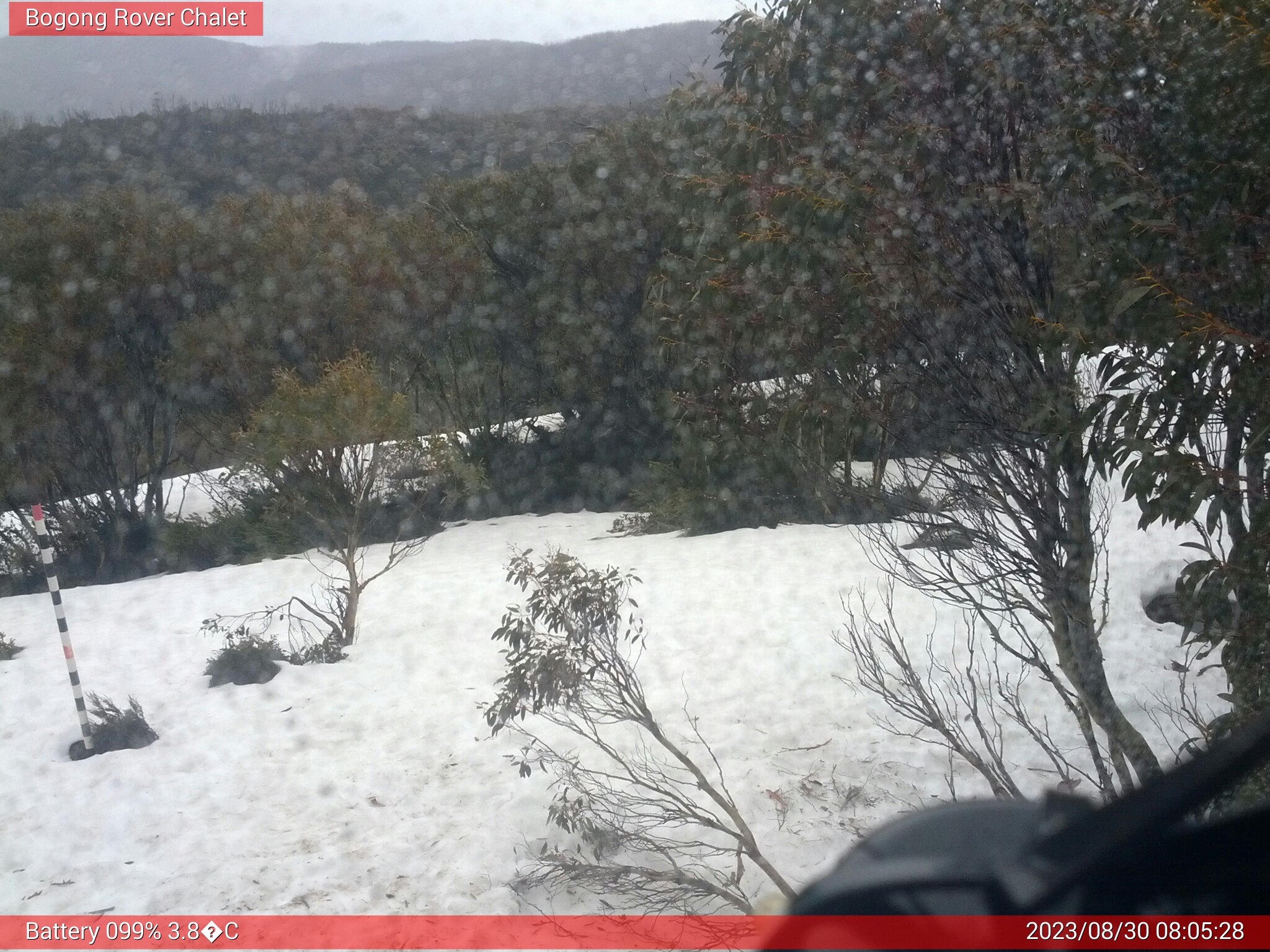 Bogong Web Cam 8:05am Wednesday 30th of August 2023