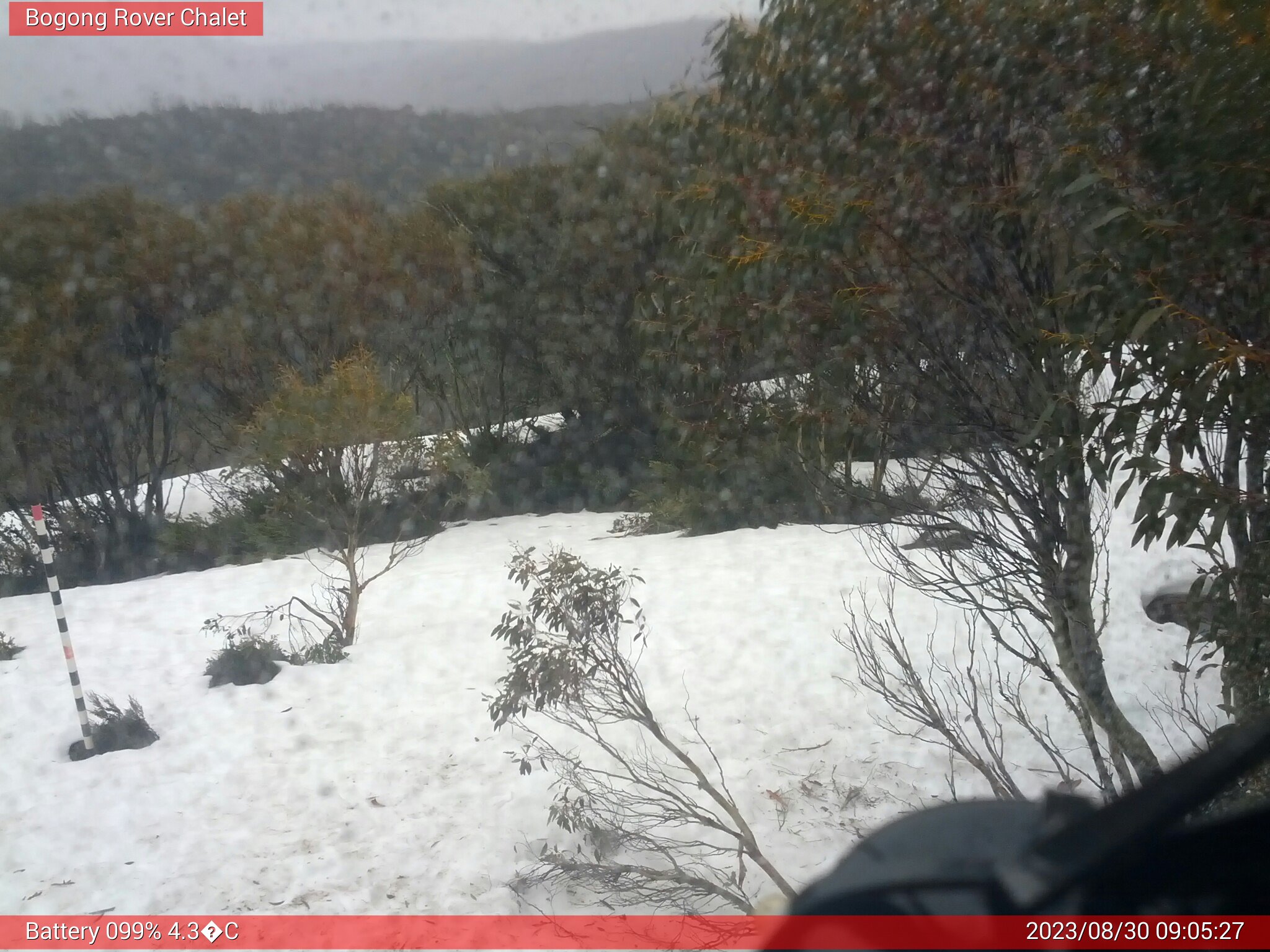 Bogong Web Cam 9:05am Wednesday 30th of August 2023