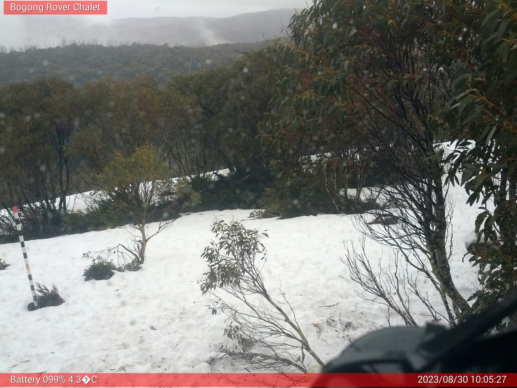 Bogong Web Cam 10:05am Wednesday 30th of August 2023