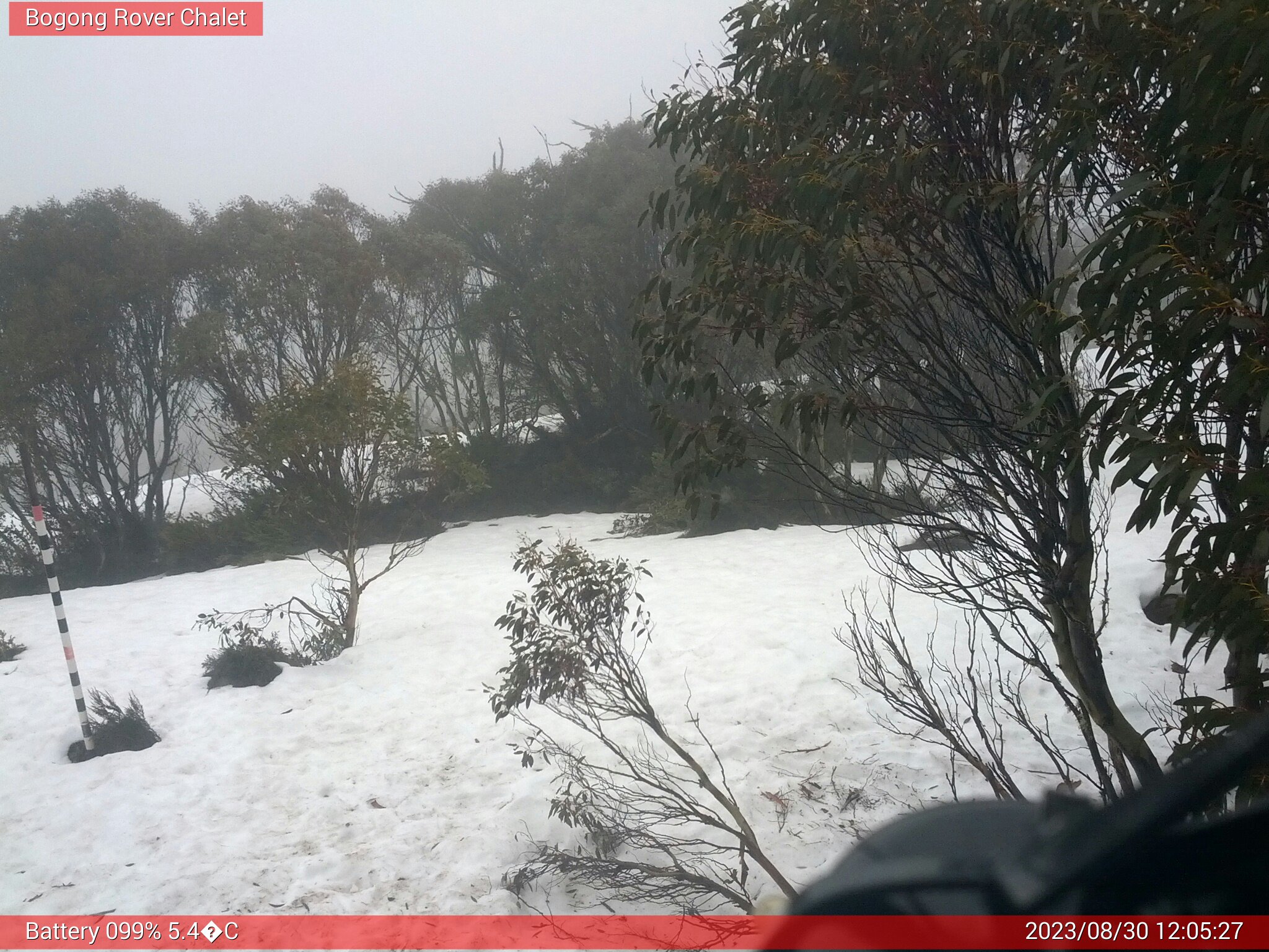 Bogong Web Cam 12:05pm Wednesday 30th of August 2023