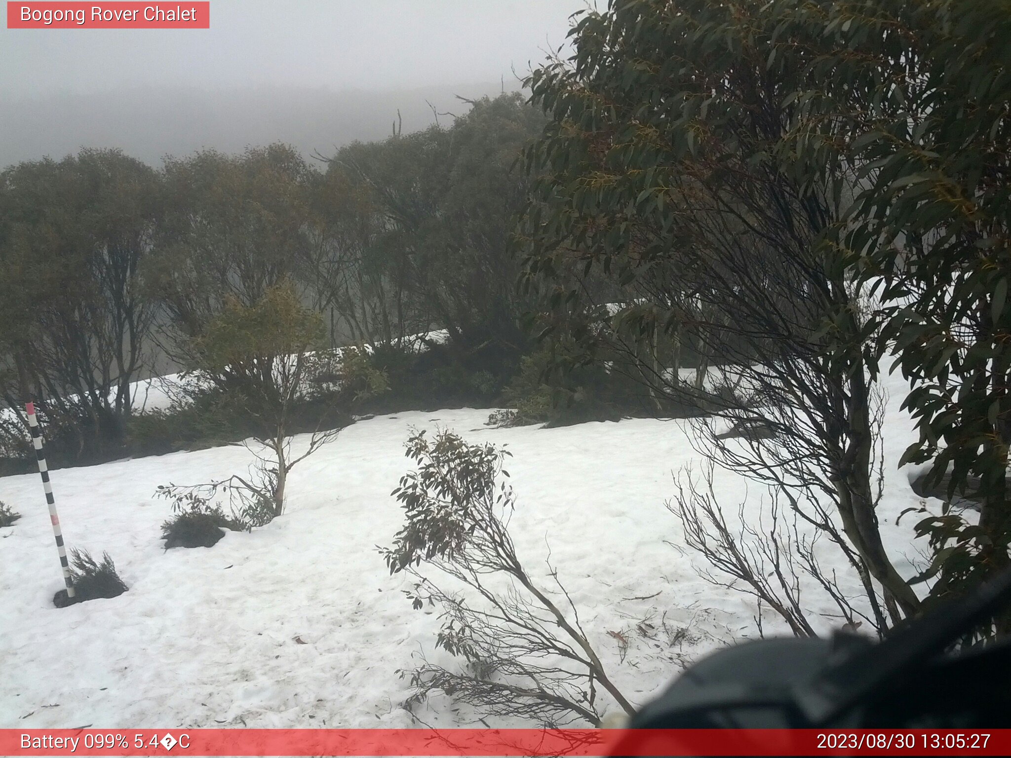 Bogong Web Cam 1:05pm Wednesday 30th of August 2023