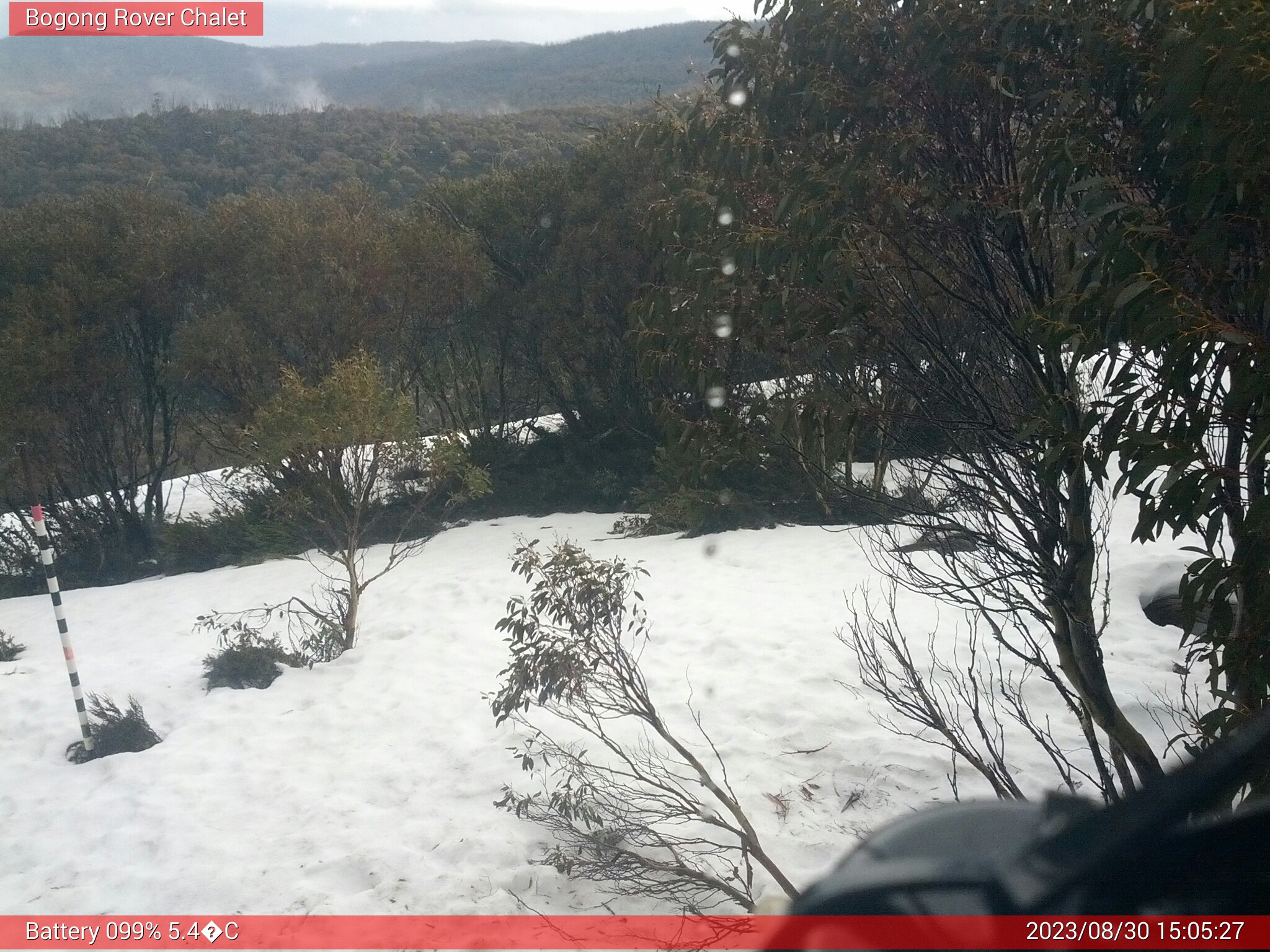 Bogong Web Cam 3:05pm Wednesday 30th of August 2023