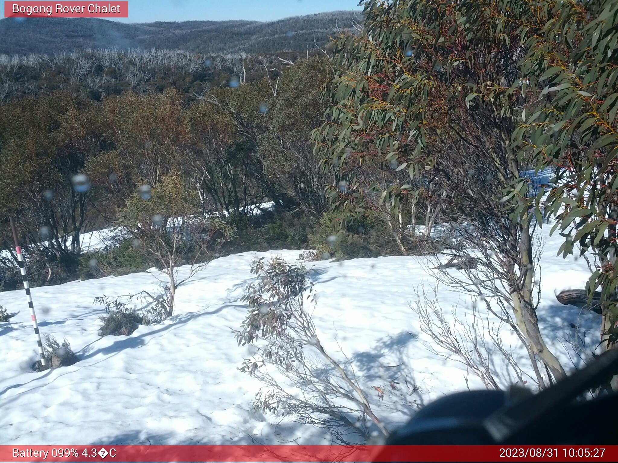 Bogong Web Cam 10:05am Thursday 31st of August 2023