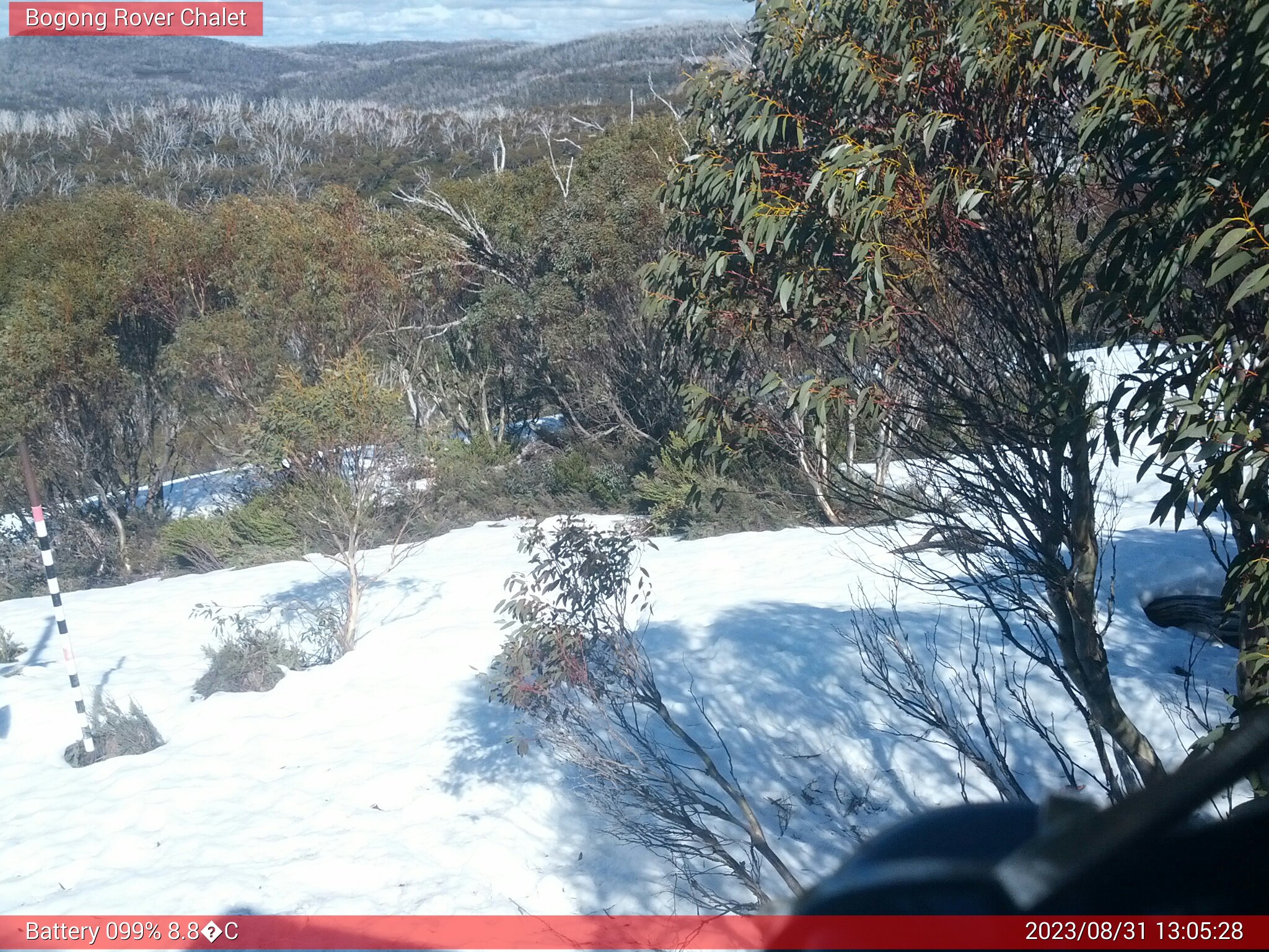 Bogong Web Cam 1:05pm Thursday 31st of August 2023