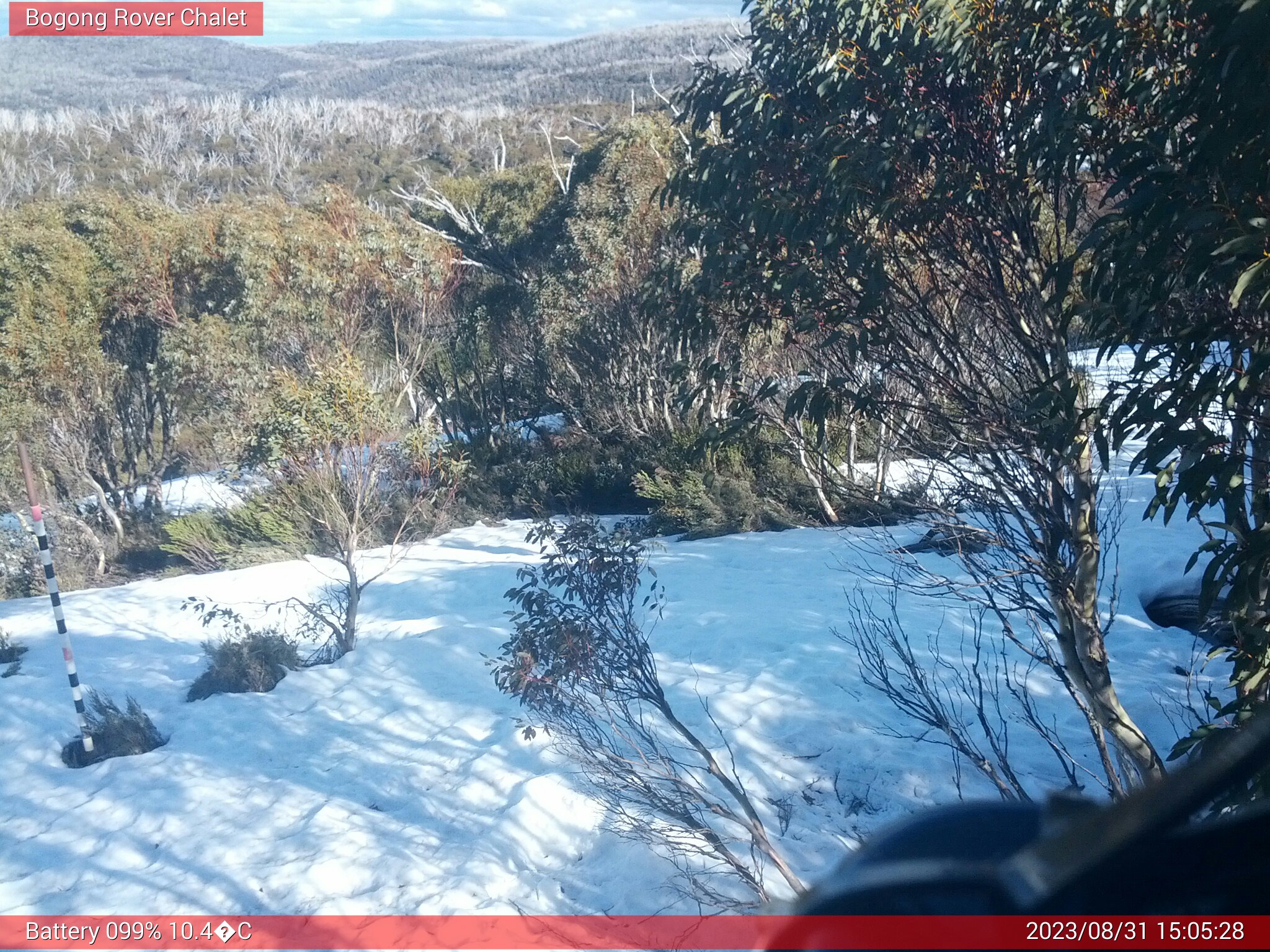 Bogong Web Cam 3:05pm Thursday 31st of August 2023