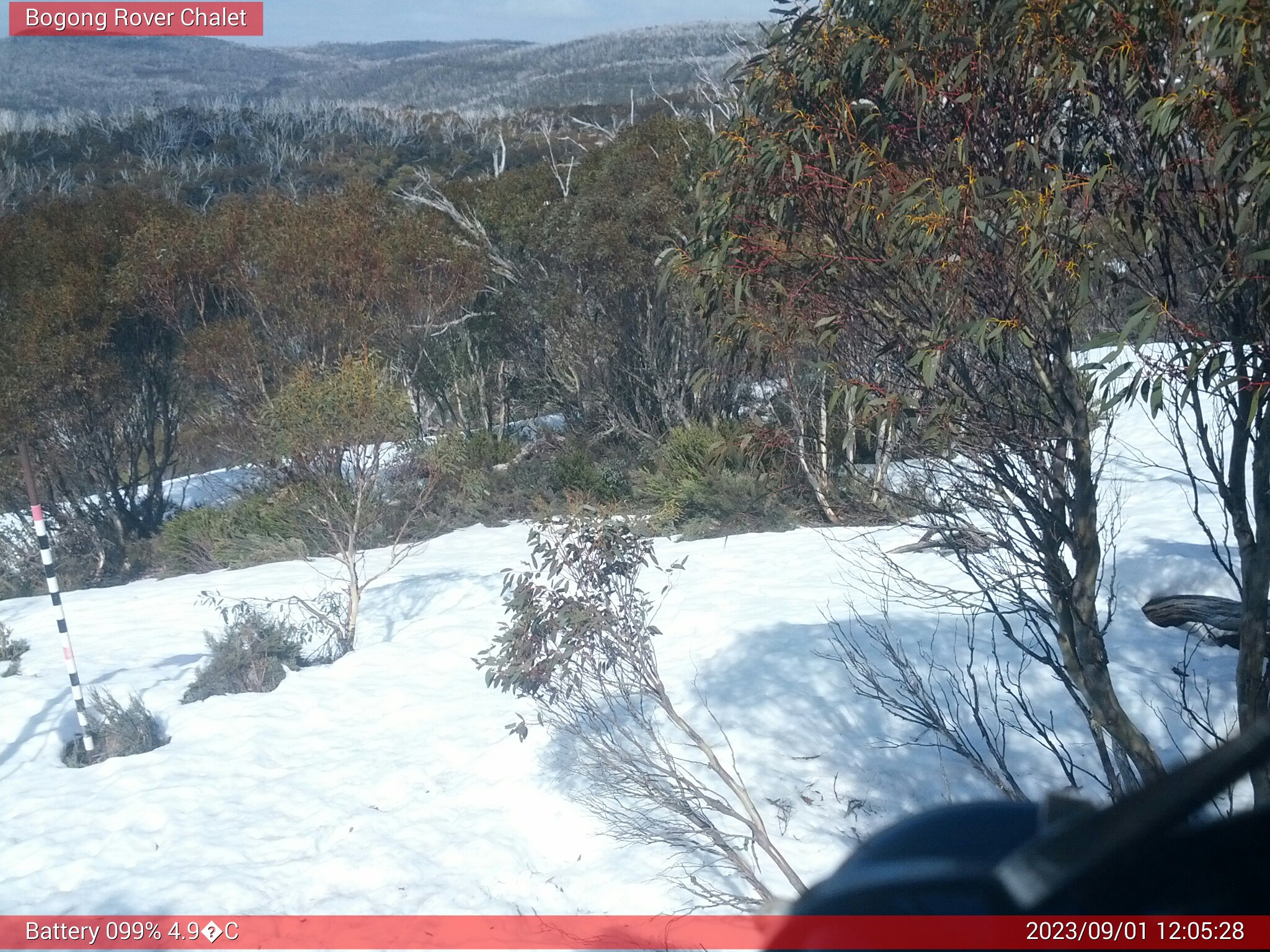 Bogong Web Cam 12:05pm Friday 1st of September 2023