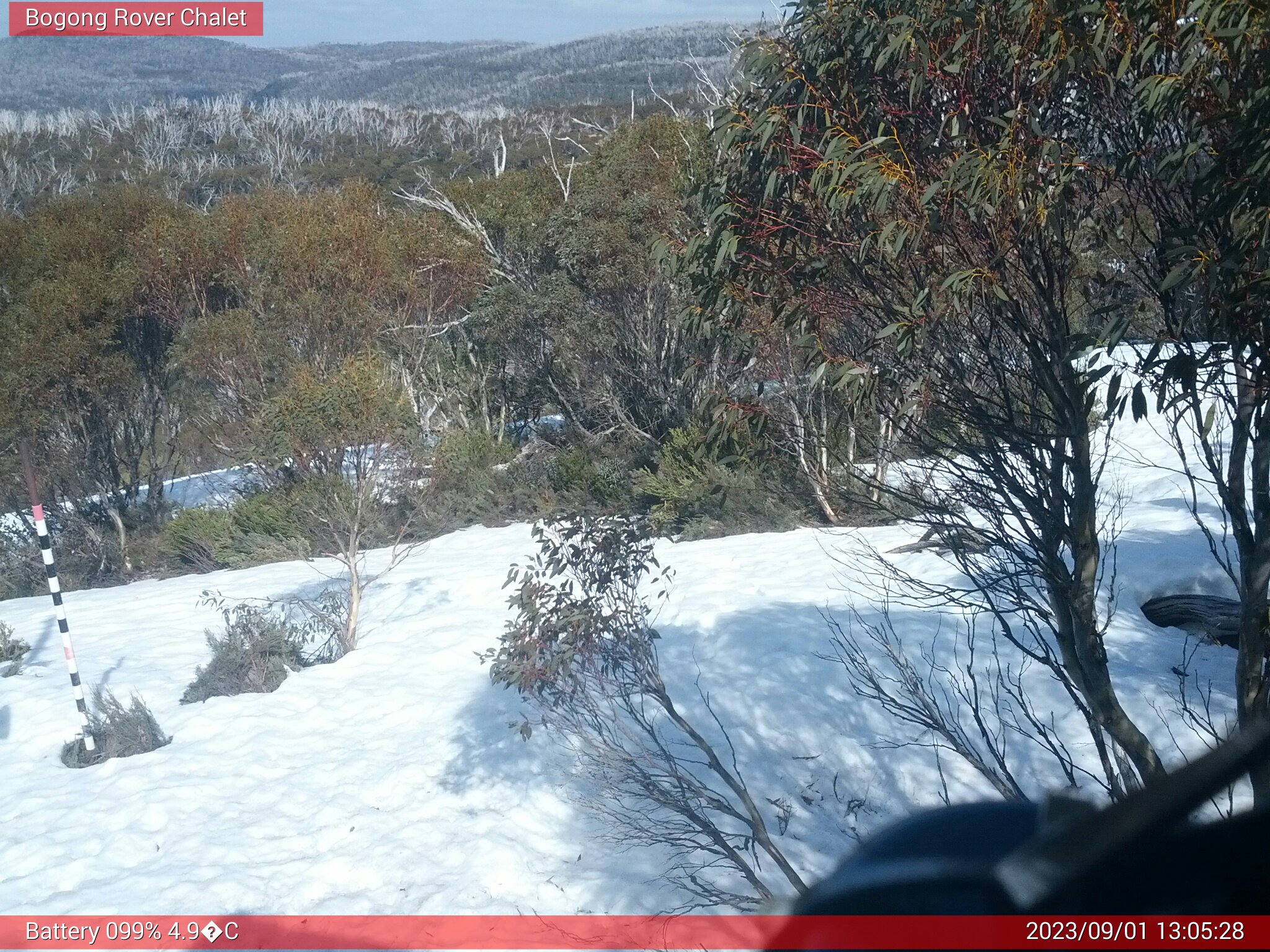 Bogong Web Cam 1:05pm Friday 1st of September 2023