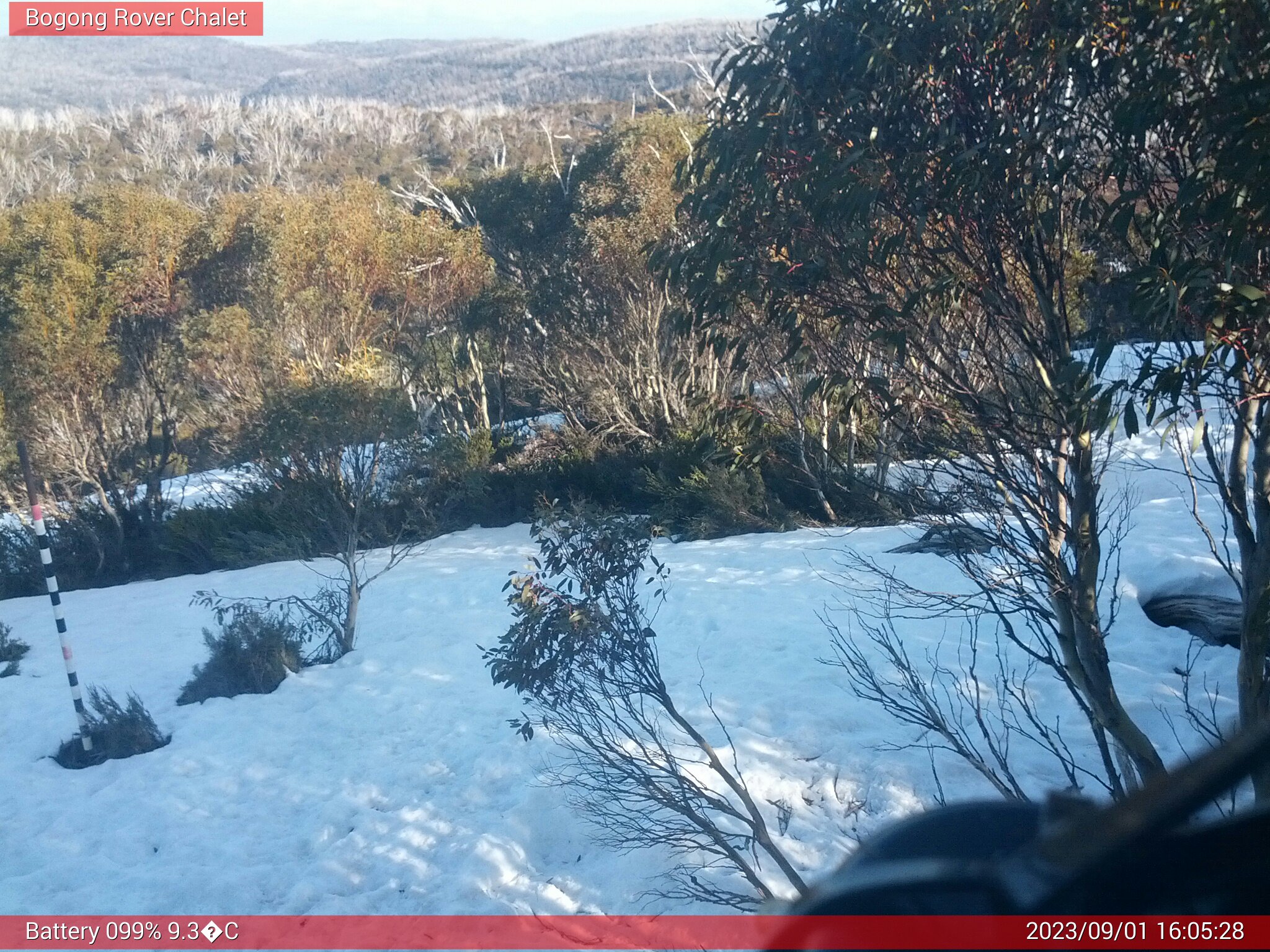 Bogong Web Cam 4:05pm Friday 1st of September 2023