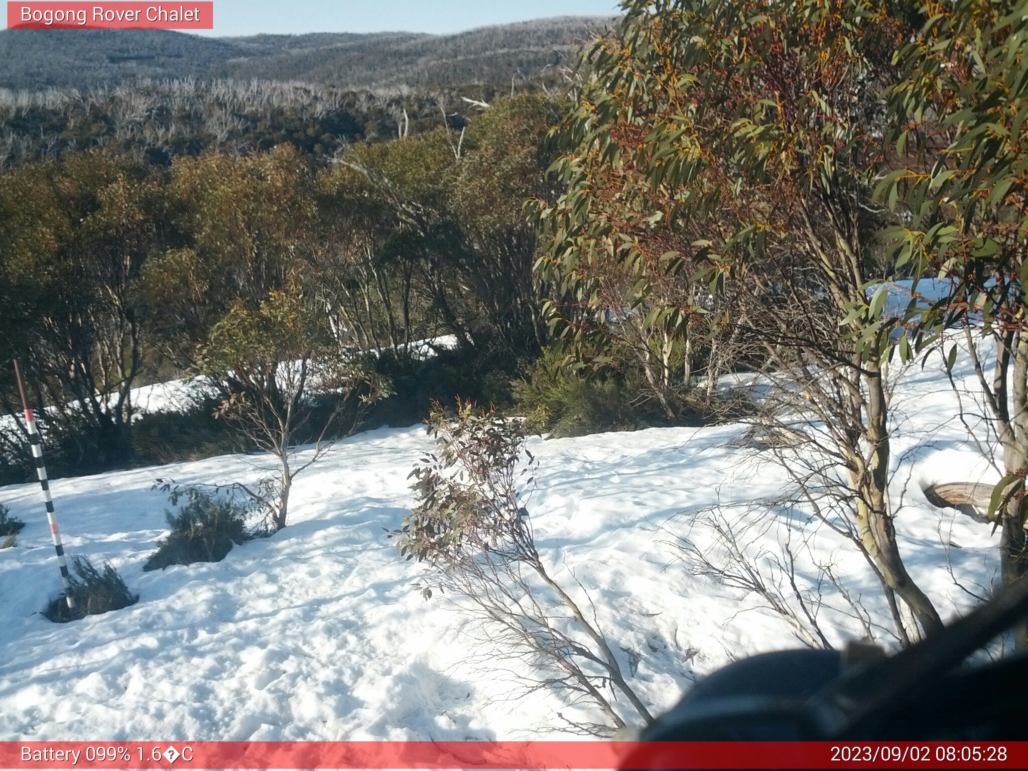 Bogong Web Cam 8:05am Saturday 2nd of September 2023