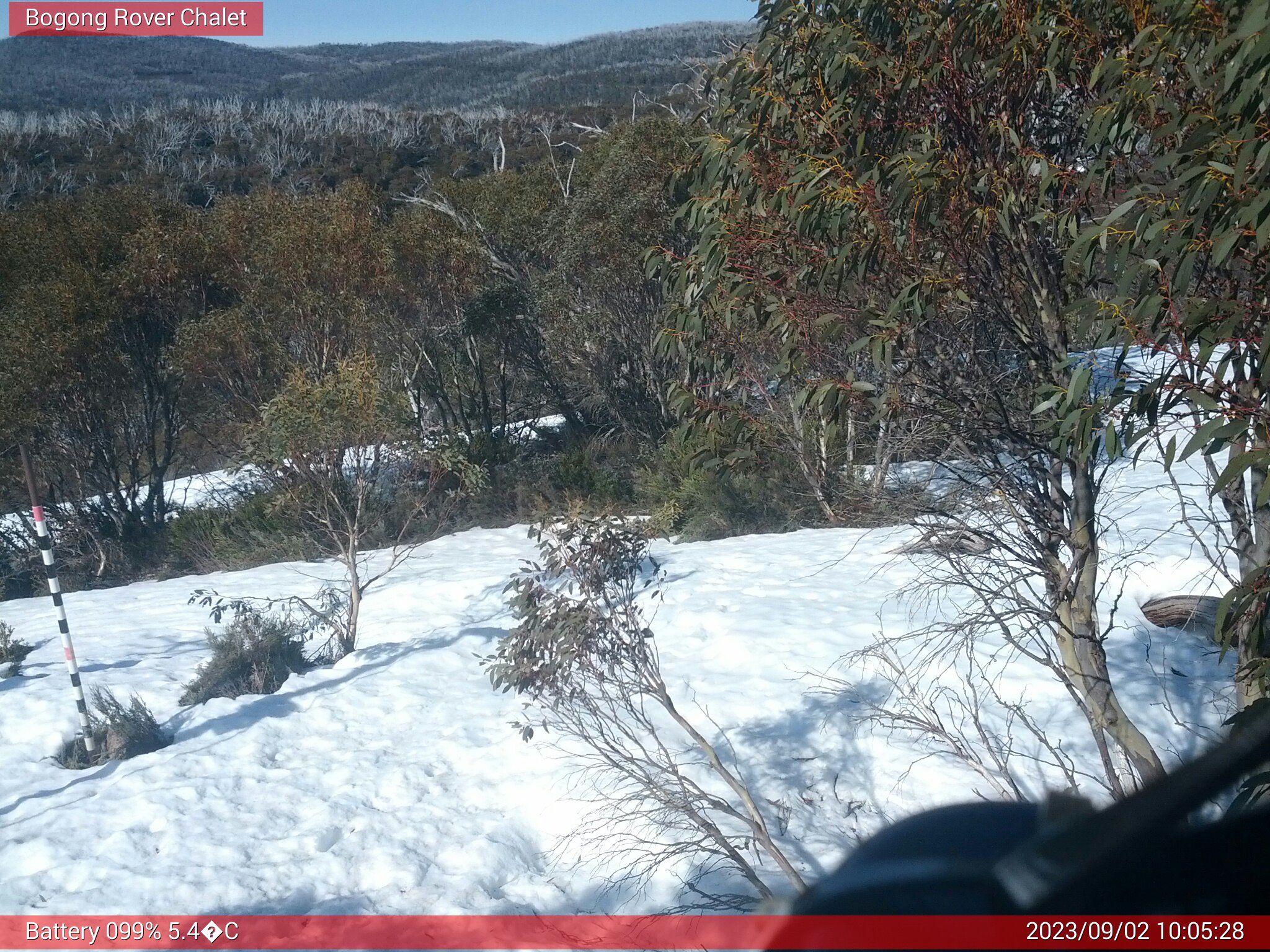 Bogong Web Cam 10:05am Saturday 2nd of September 2023