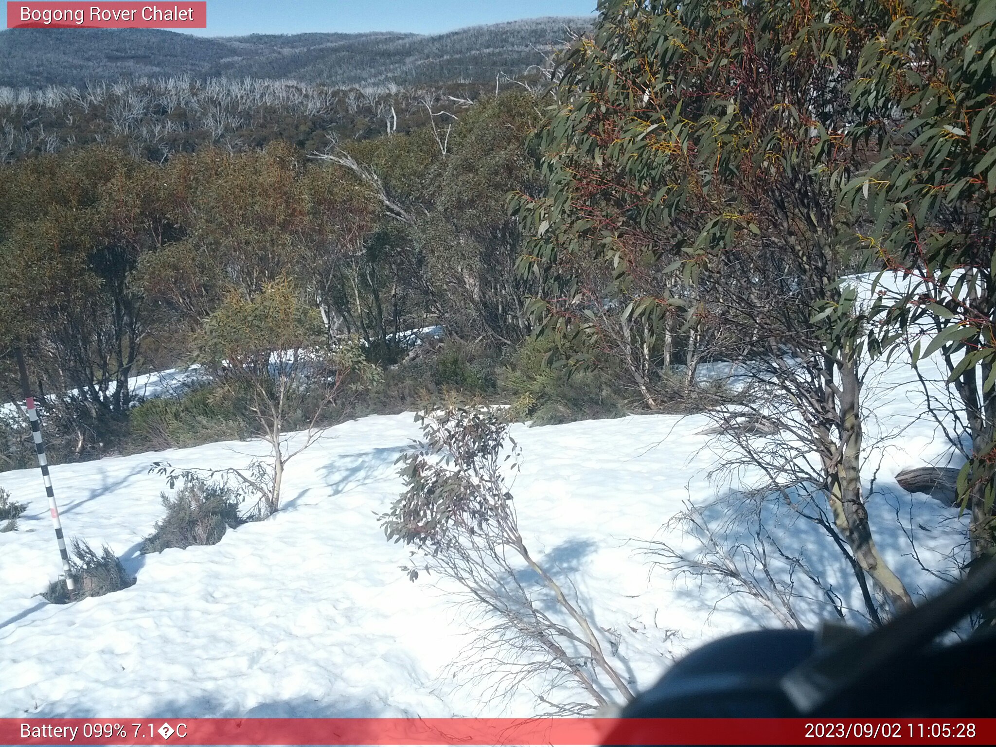 Bogong Web Cam 11:05am Saturday 2nd of September 2023