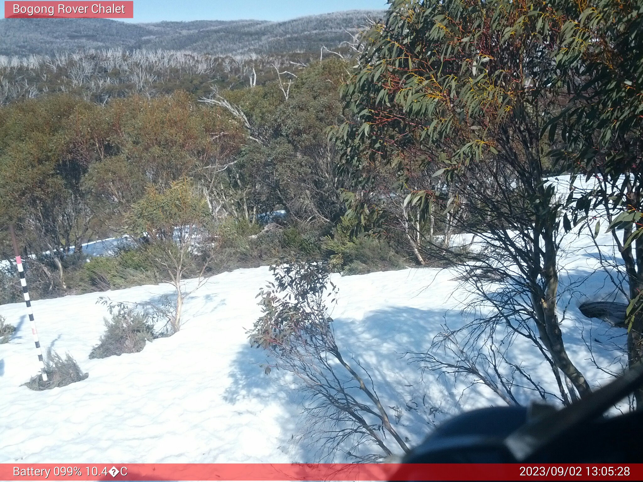 Bogong Web Cam 1:05pm Saturday 2nd of September 2023