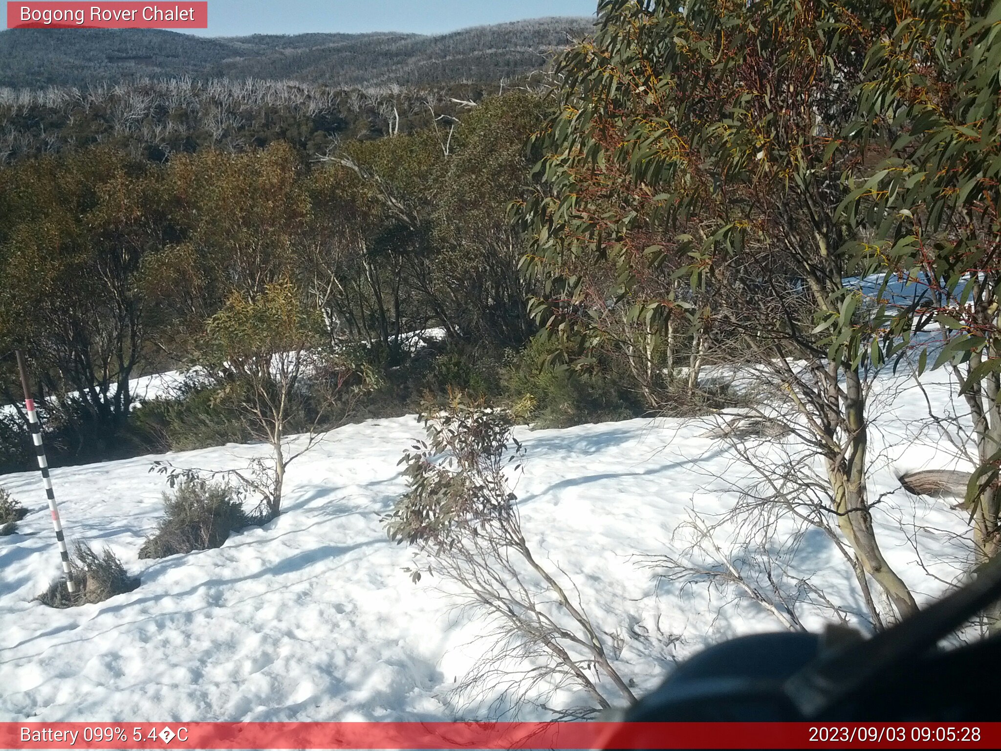 Bogong Web Cam 9:05am Sunday 3rd of September 2023