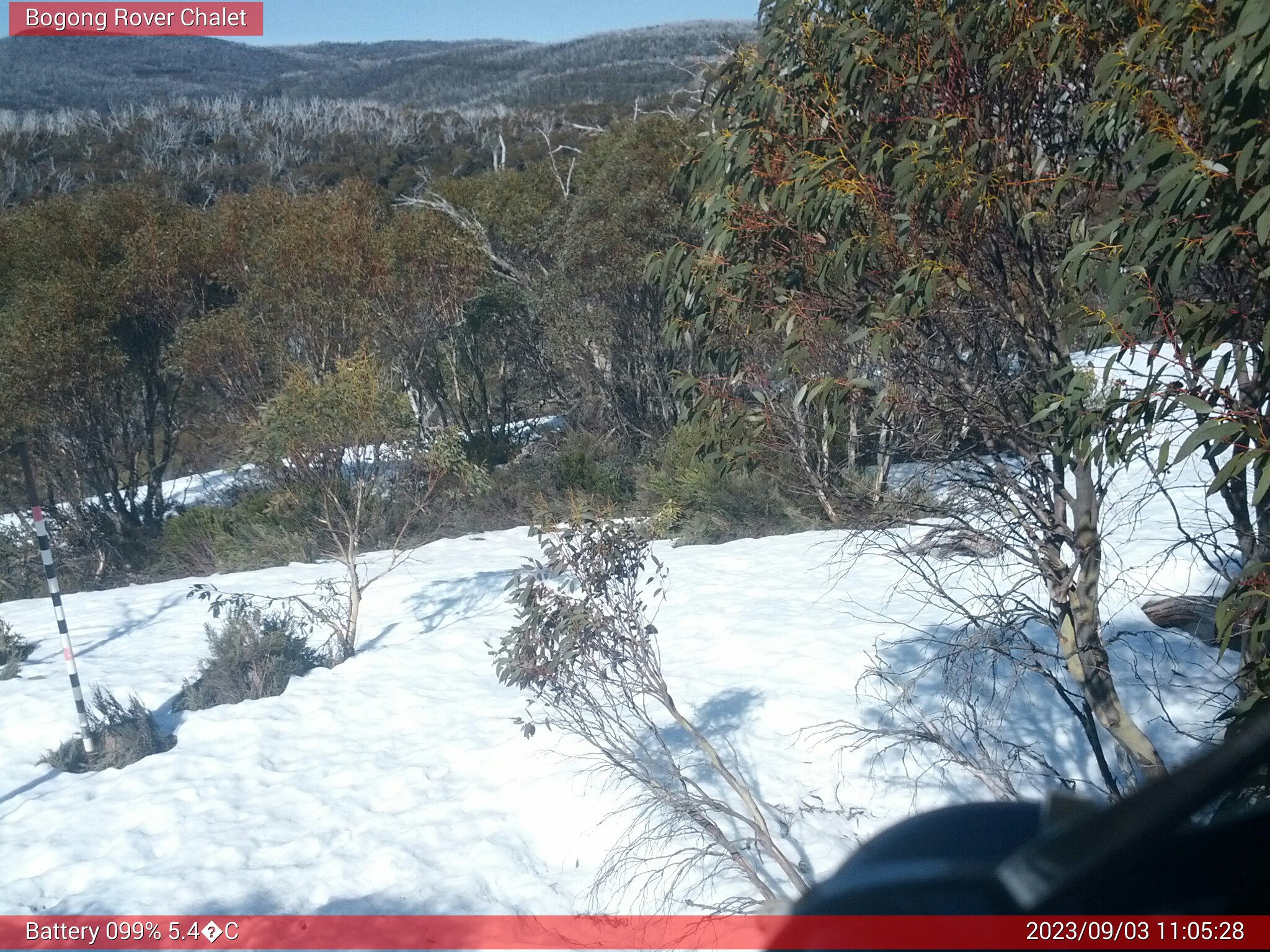 Bogong Web Cam 11:05am Sunday 3rd of September 2023