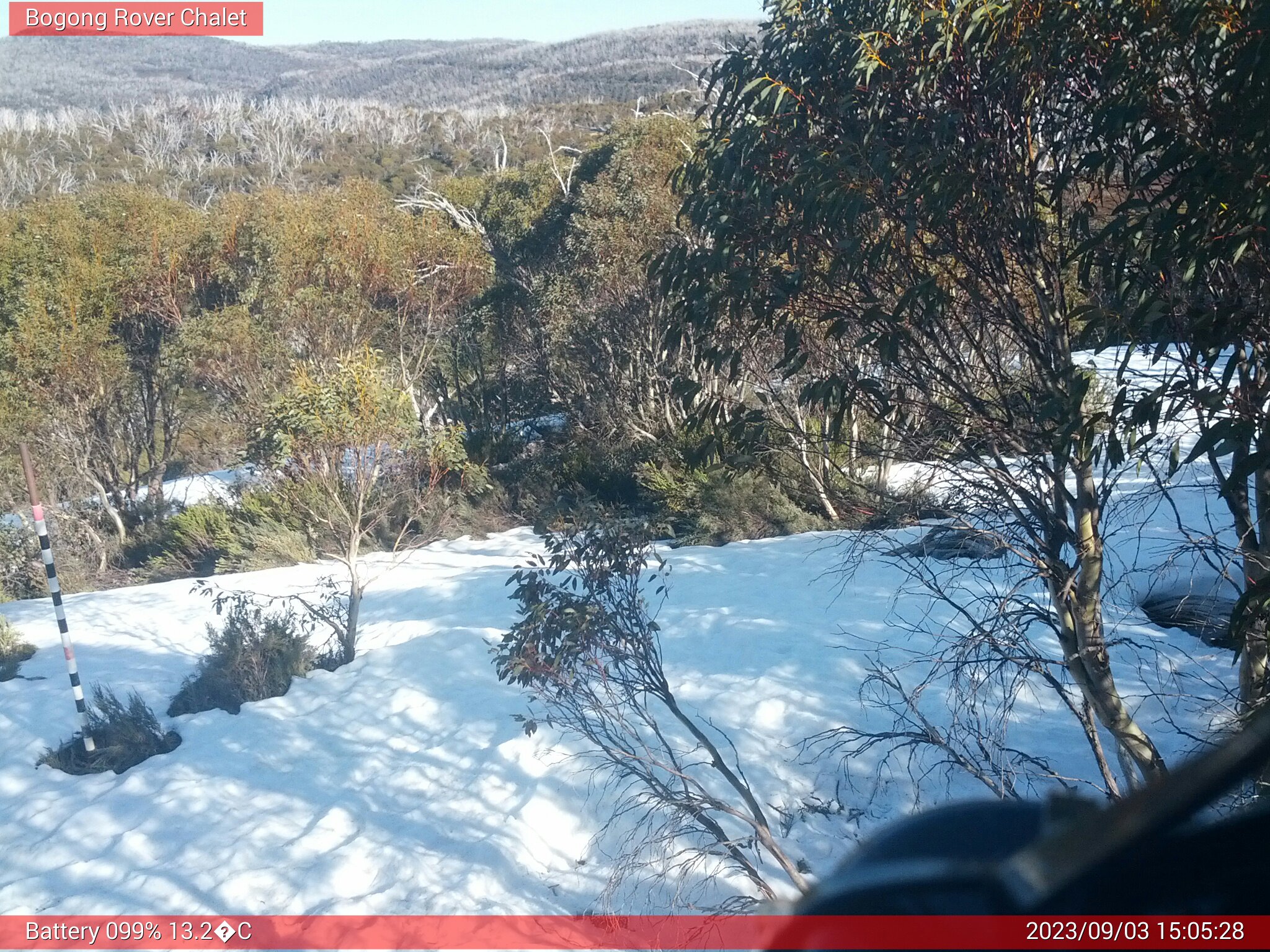 Bogong Web Cam 3:05pm Sunday 3rd of September 2023