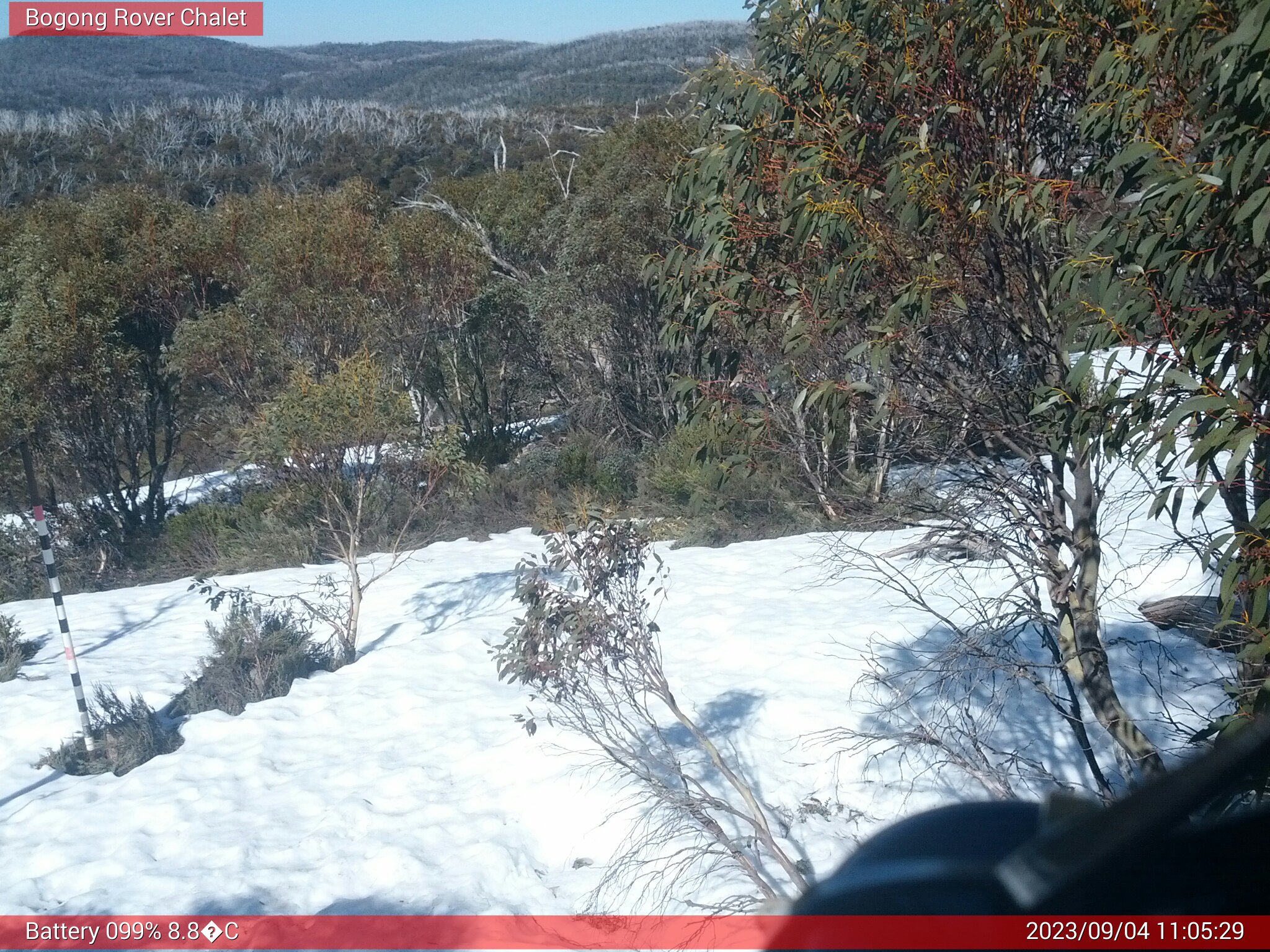 Bogong Web Cam 11:05am Monday 4th of September 2023