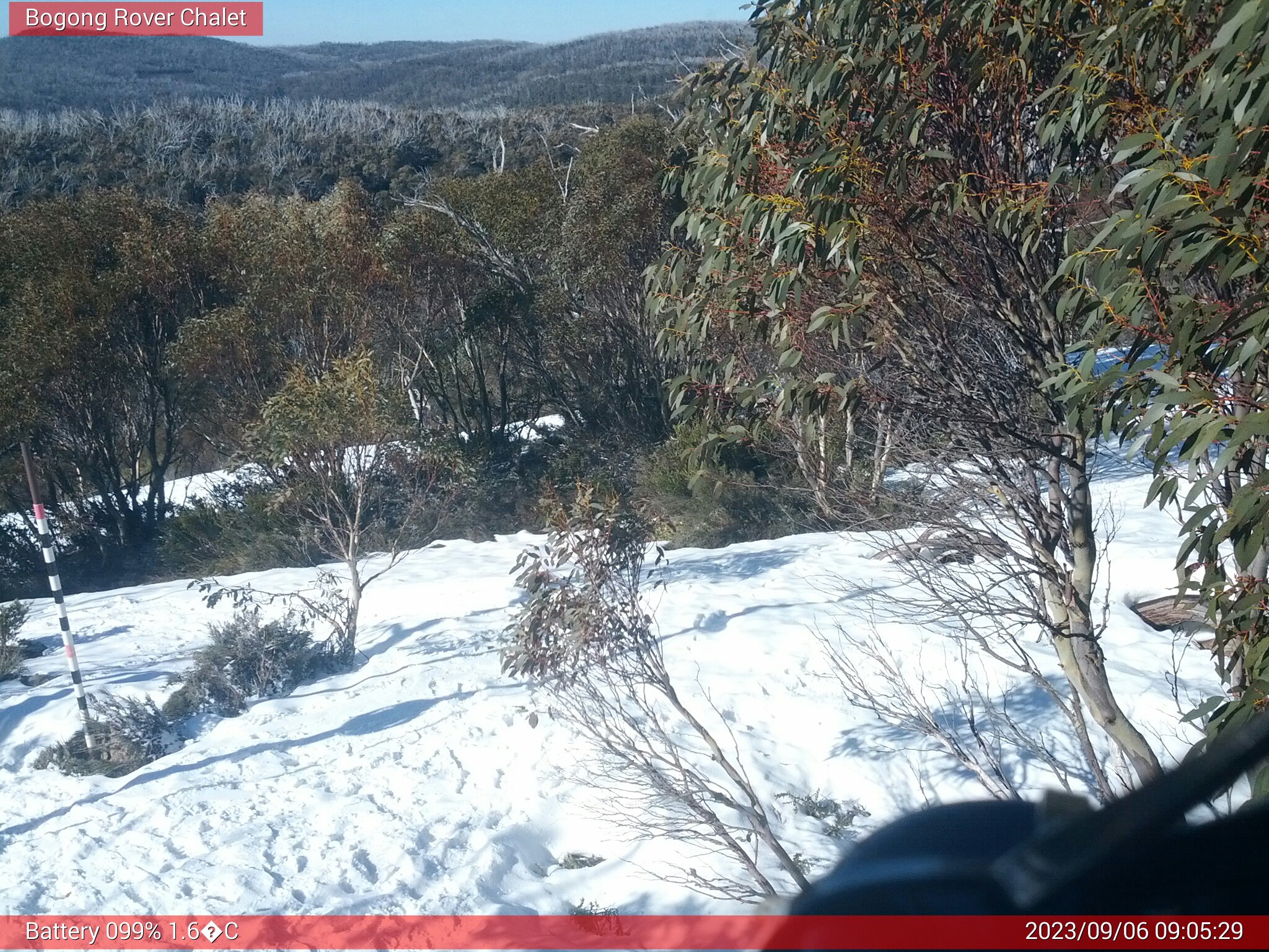 Bogong Web Cam 9:05am Wednesday 6th of September 2023