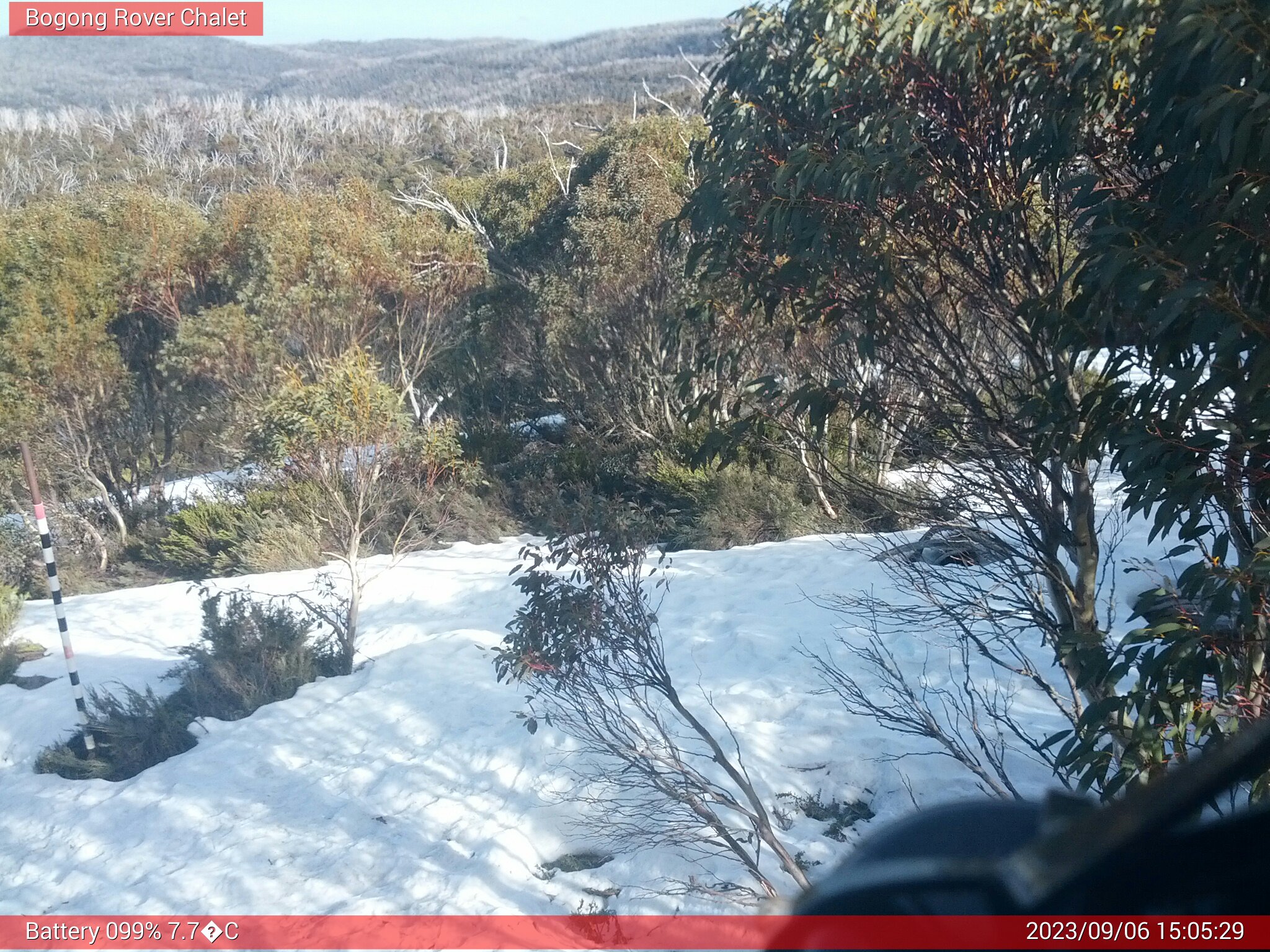 Bogong Web Cam 3:05pm Wednesday 6th of September 2023