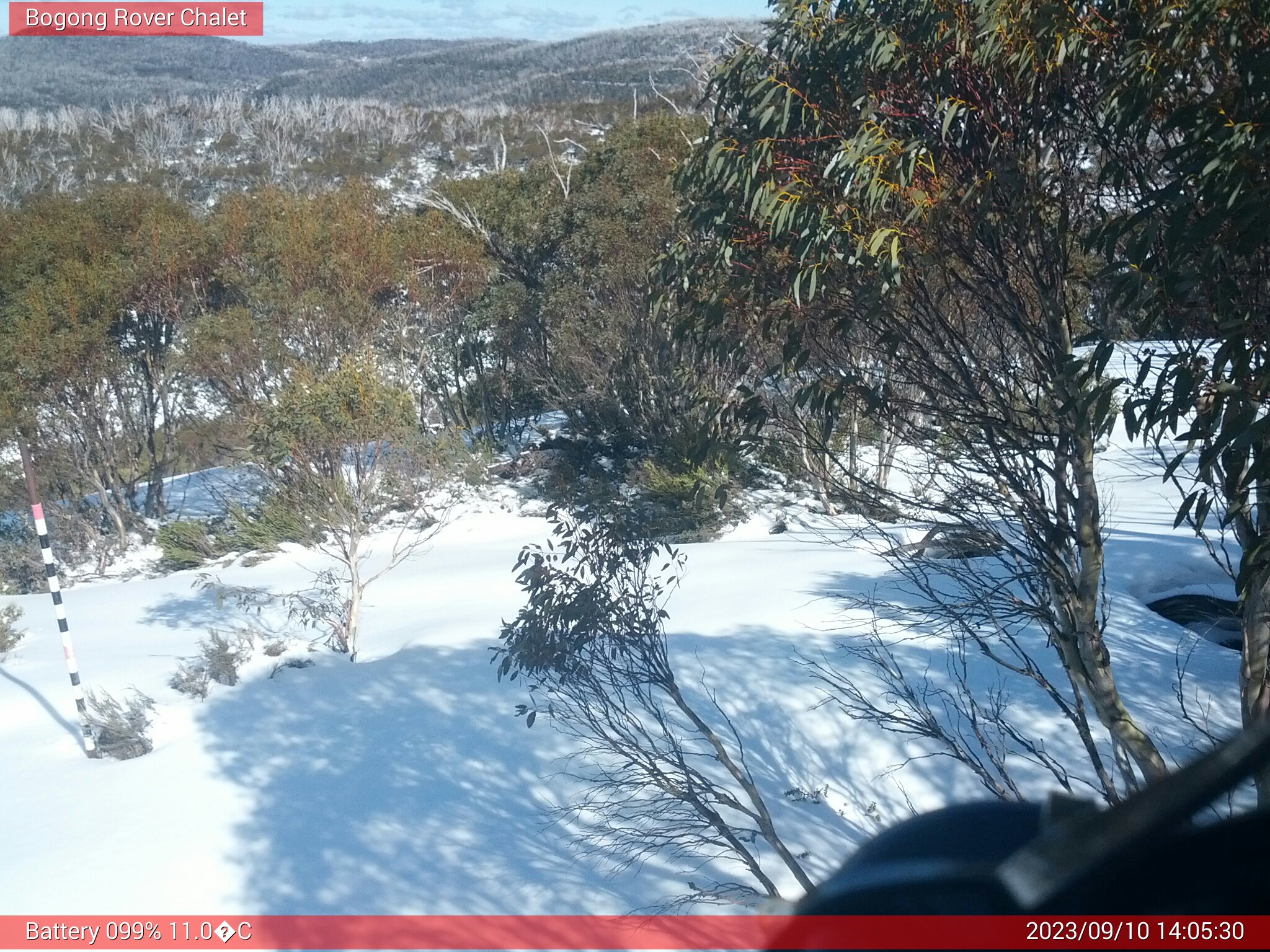 Bogong Web Cam 2:05pm Sunday 10th of September 2023