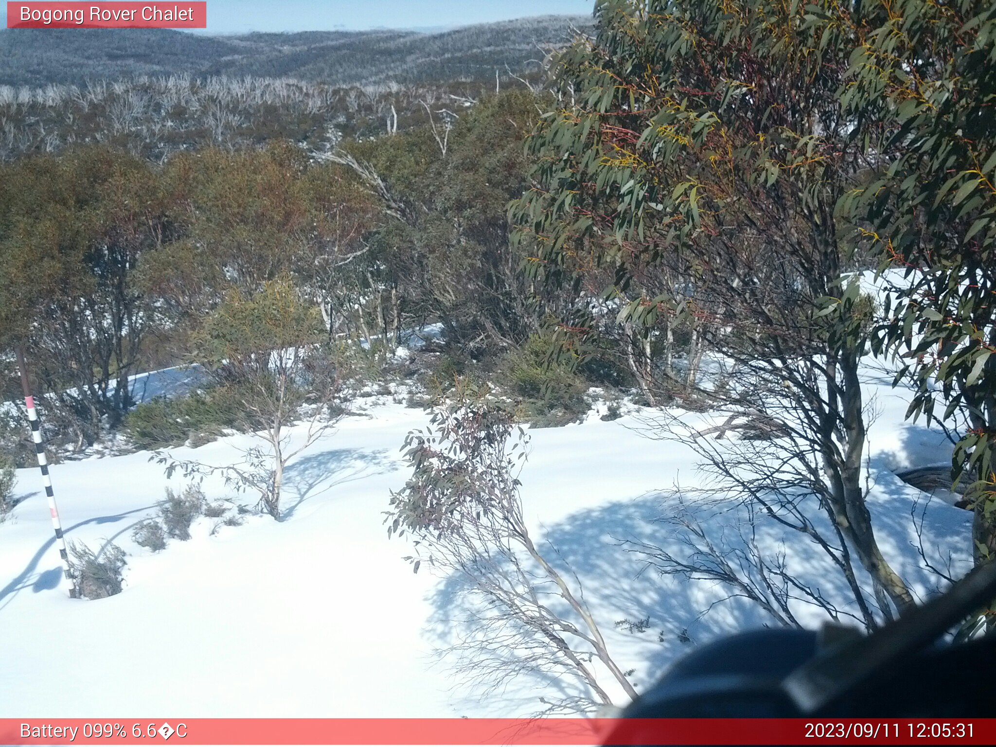 Bogong Web Cam 12:05pm Monday 11th of September 2023