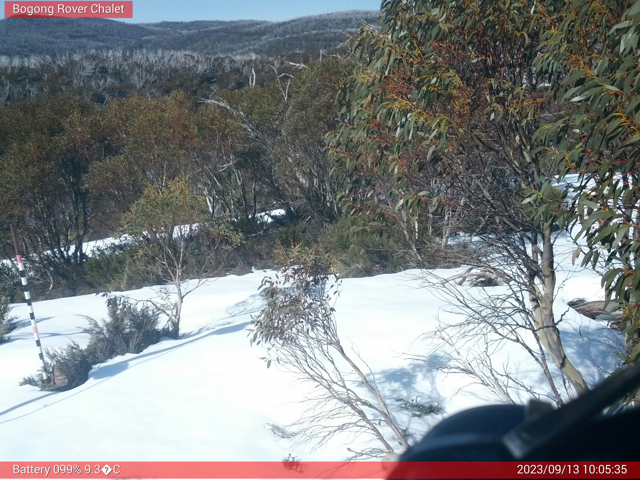 Bogong Web Cam 10:05am Wednesday 13th of September 2023