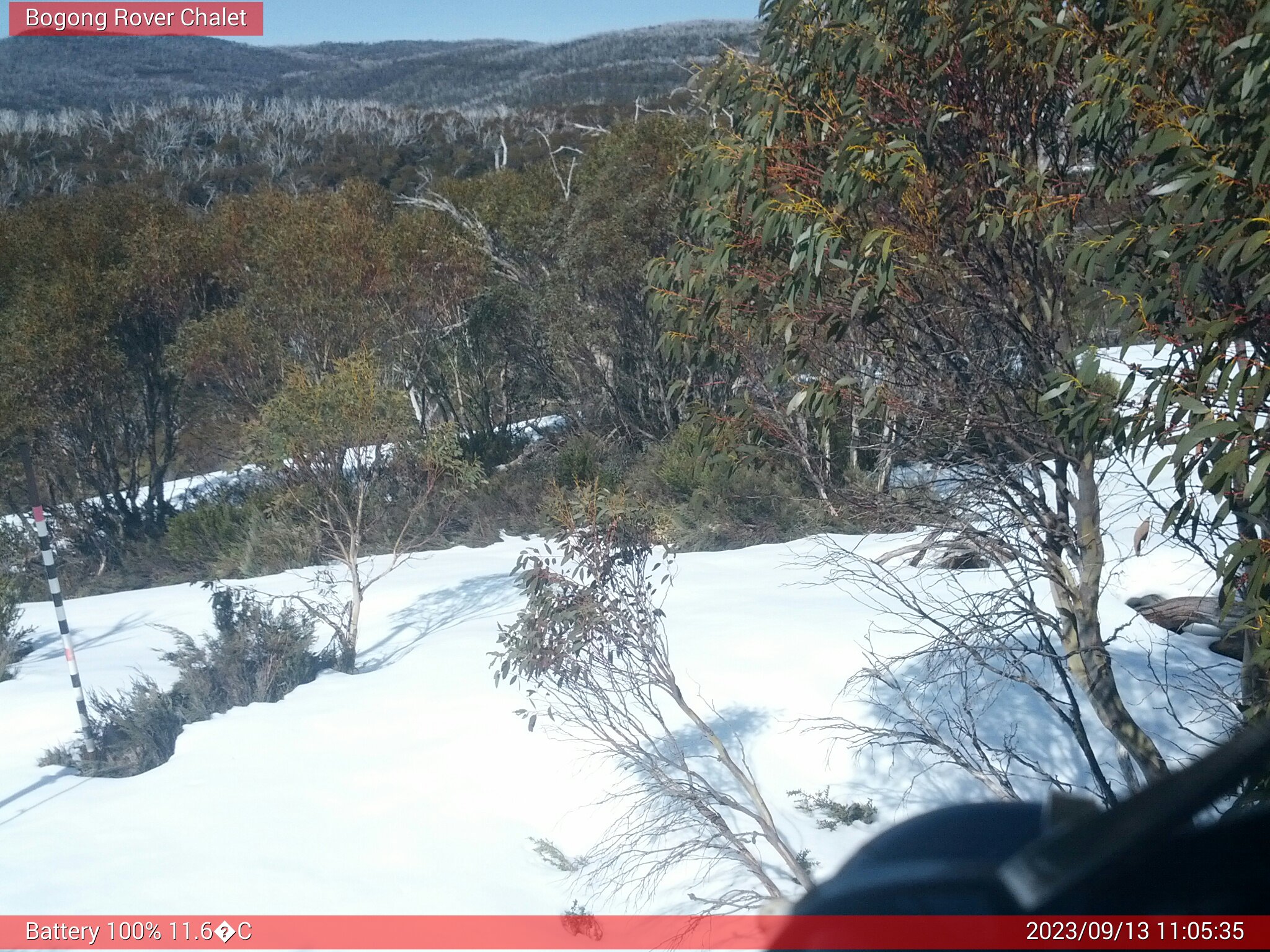 Bogong Web Cam 11:05am Wednesday 13th of September 2023