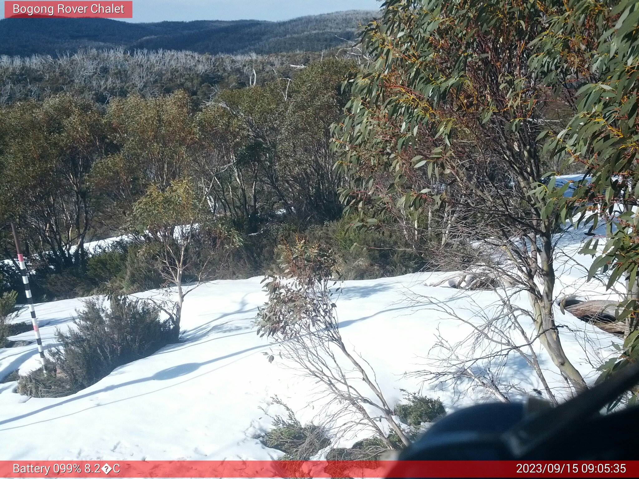 Bogong Web Cam 9:05am Friday 15th of September 2023