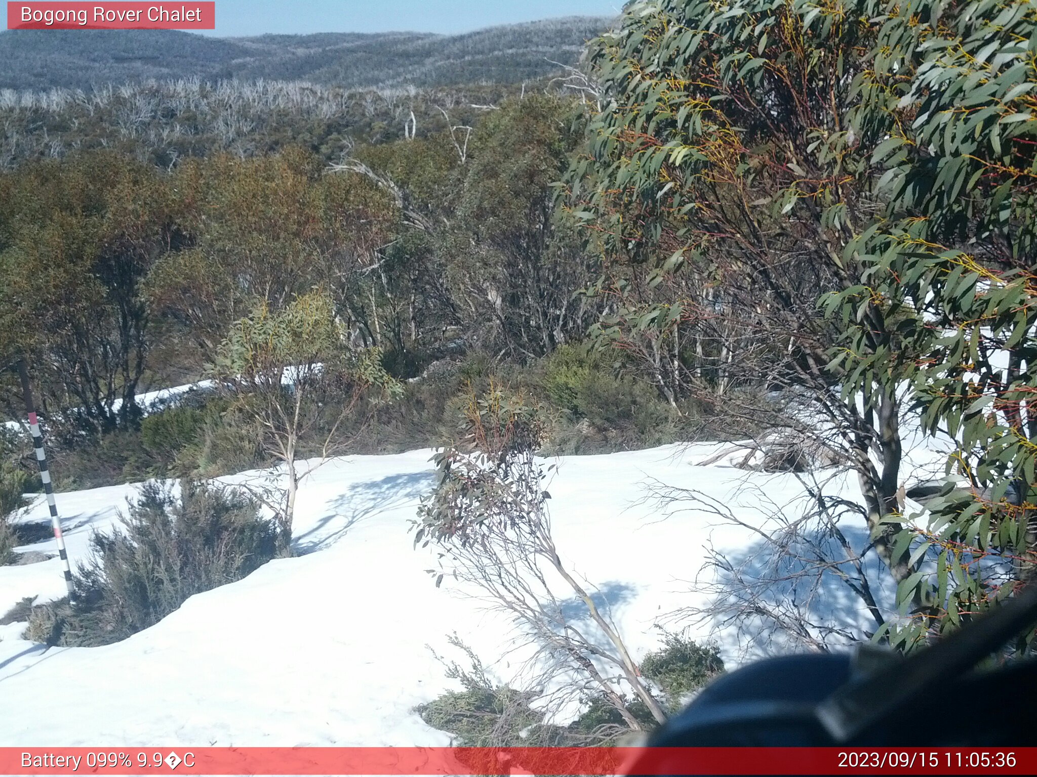 Bogong Web Cam 11:05am Friday 15th of September 2023