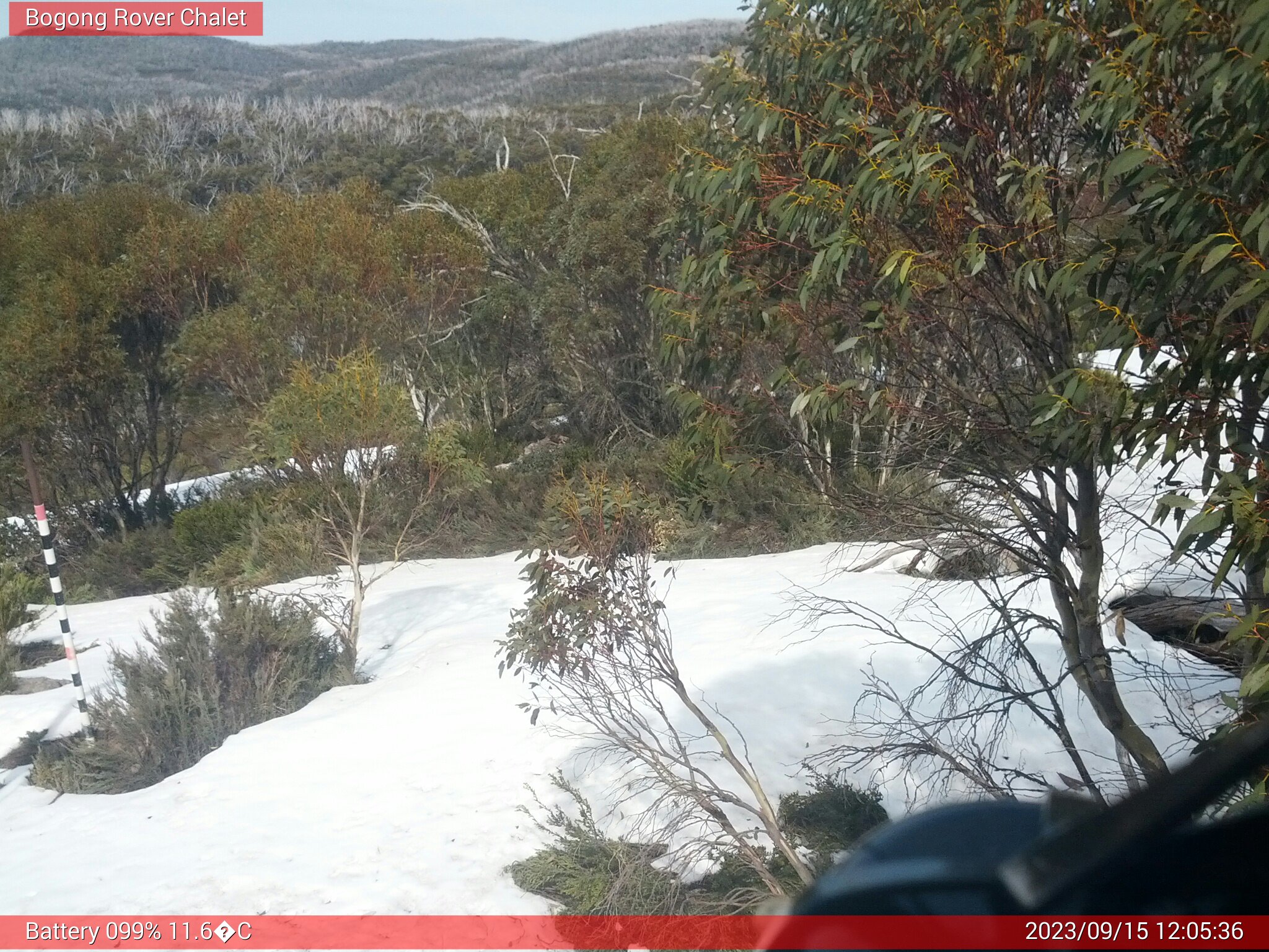 Bogong Web Cam 12:05pm Friday 15th of September 2023