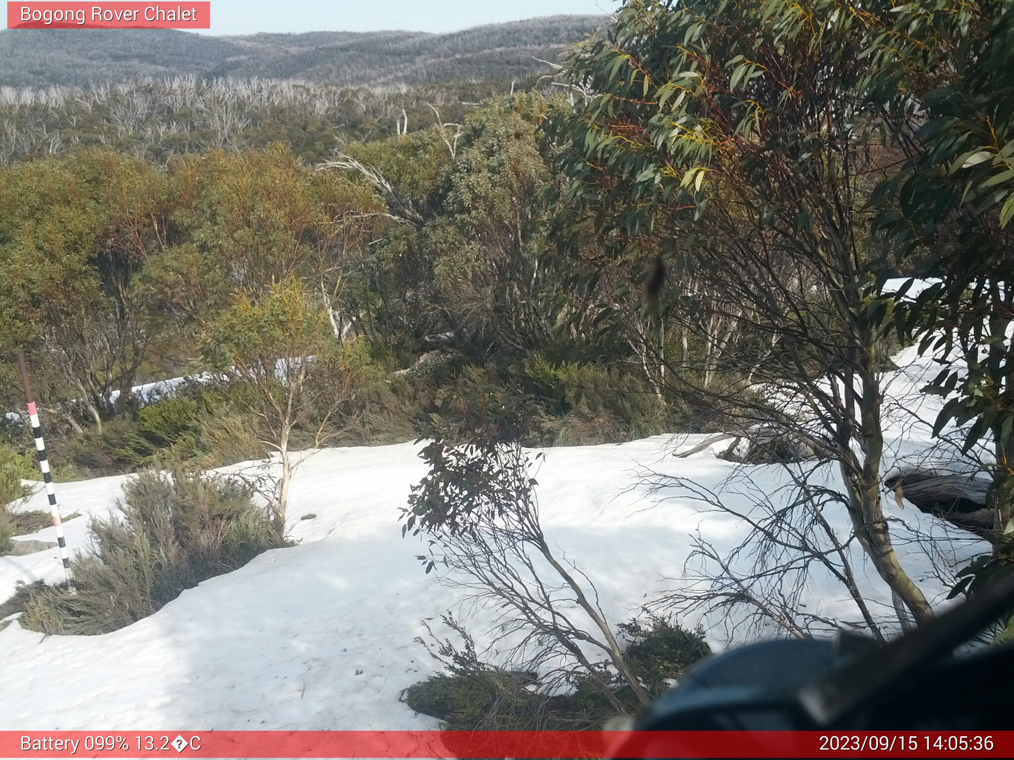 Bogong Web Cam 2:05pm Friday 15th of September 2023