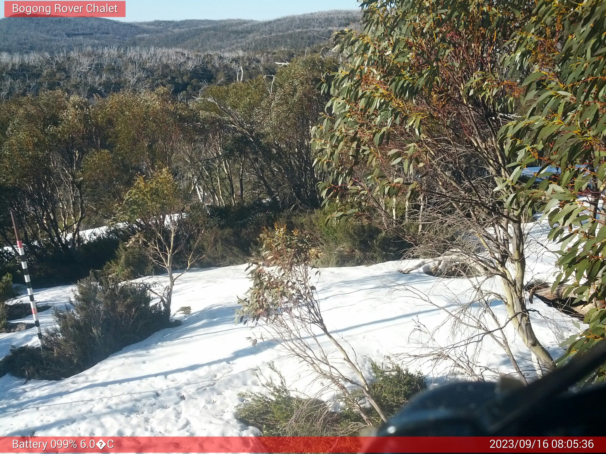 Bogong Web Cam 8:05am Saturday 16th of September 2023