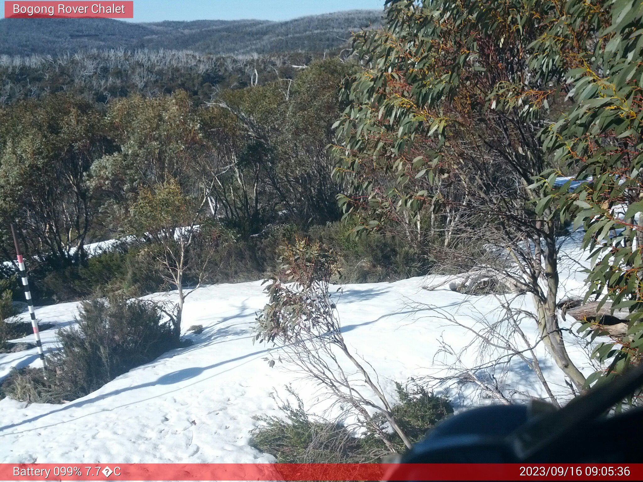 Bogong Web Cam 9:05am Saturday 16th of September 2023