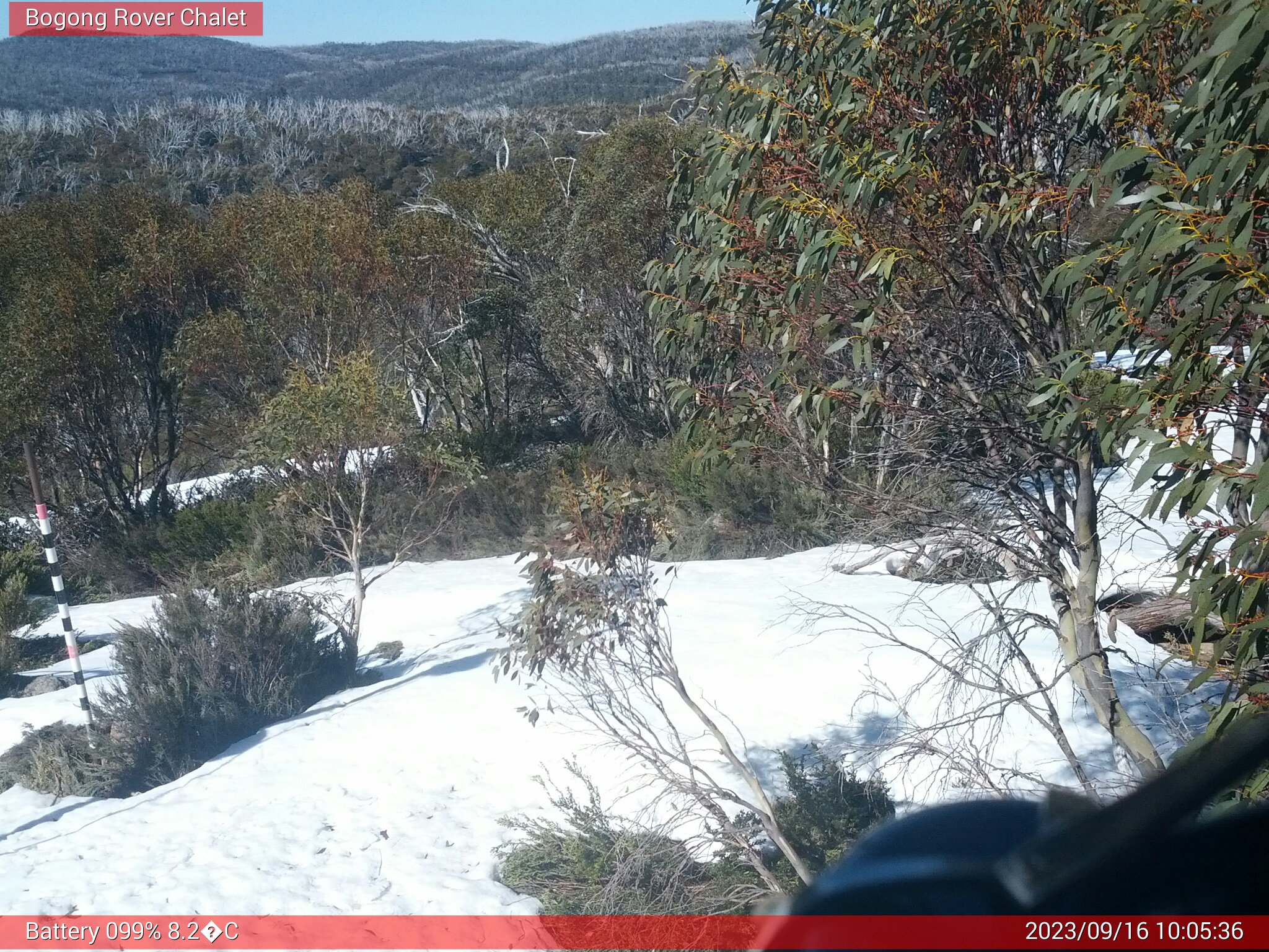 Bogong Web Cam 10:05am Saturday 16th of September 2023