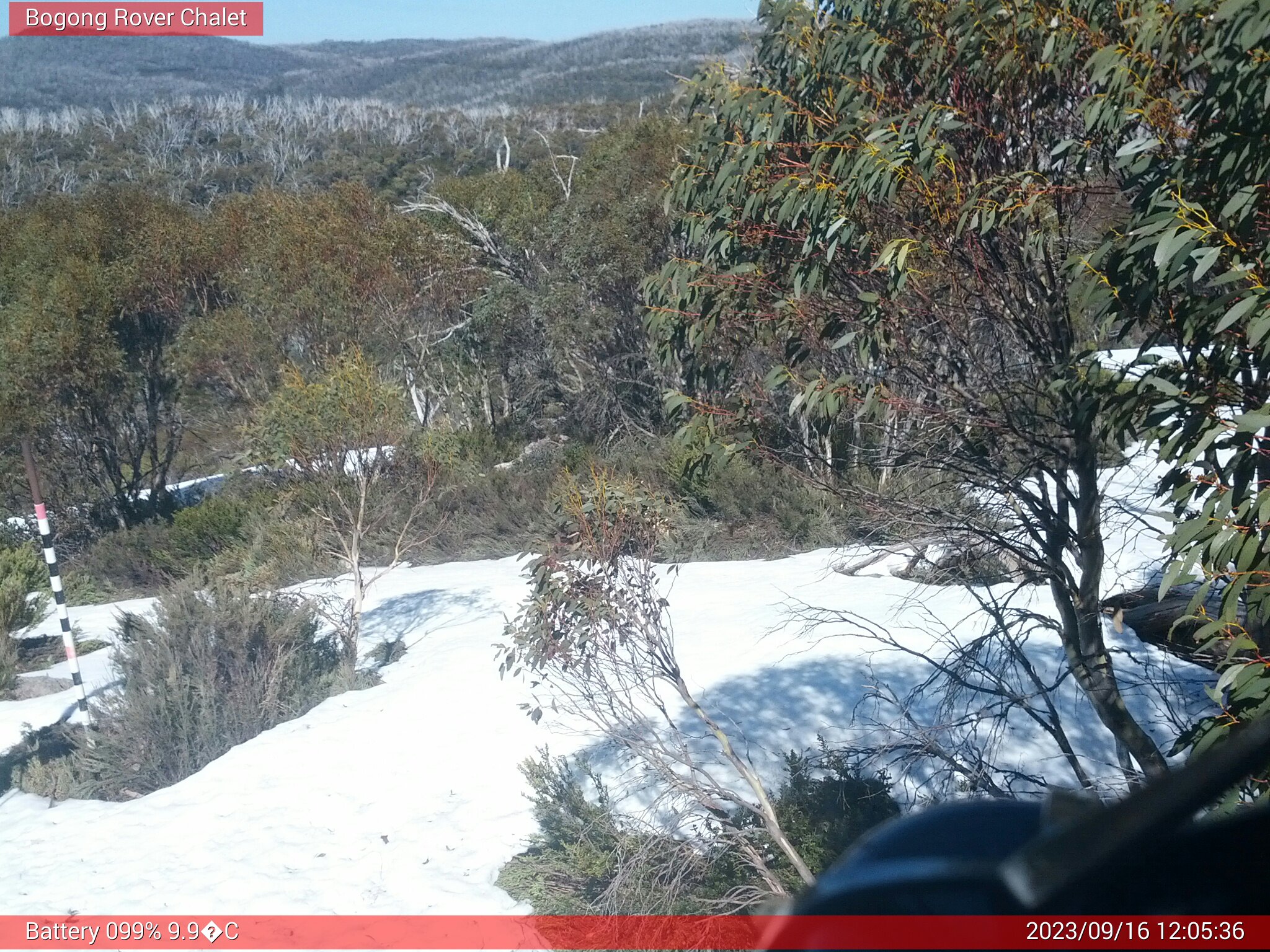 Bogong Web Cam 12:05pm Saturday 16th of September 2023