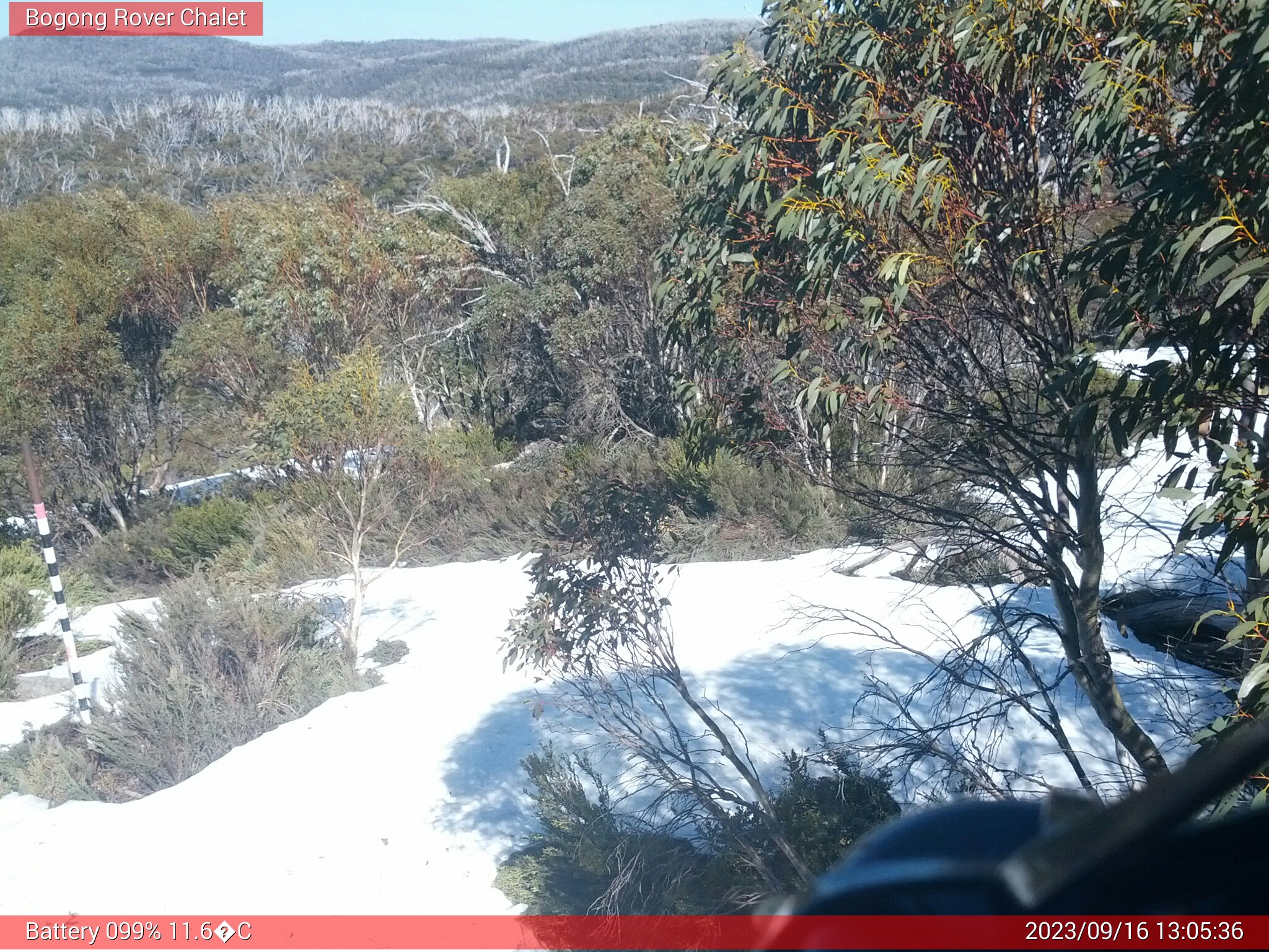 Bogong Web Cam 1:05pm Saturday 16th of September 2023