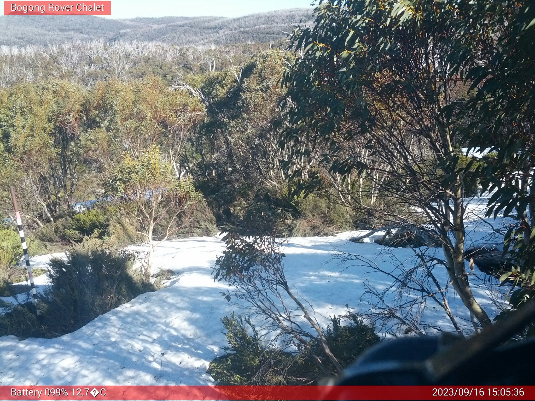 Bogong Web Cam 3:05pm Saturday 16th of September 2023