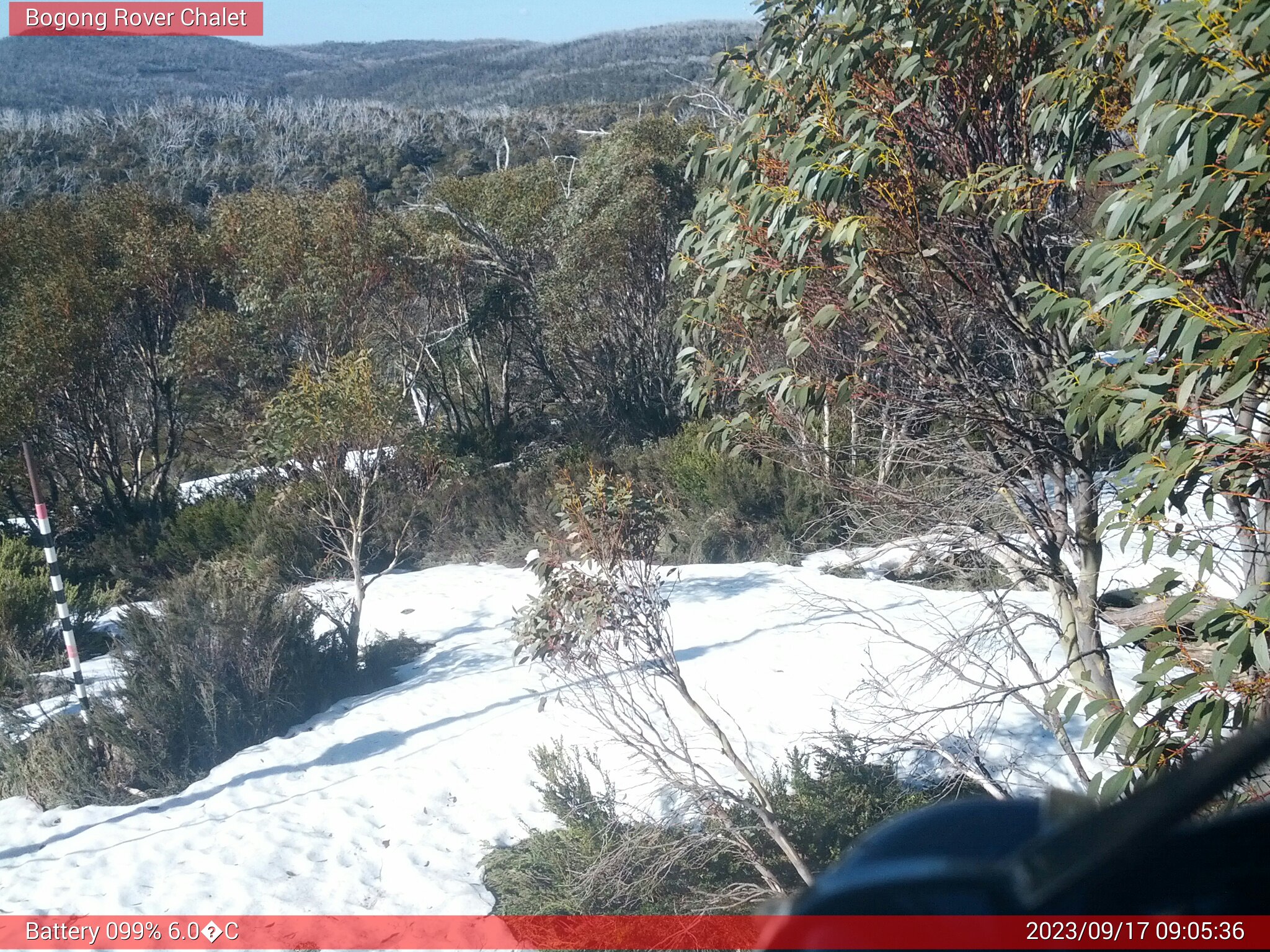 Bogong Web Cam 9:05am Sunday 17th of September 2023