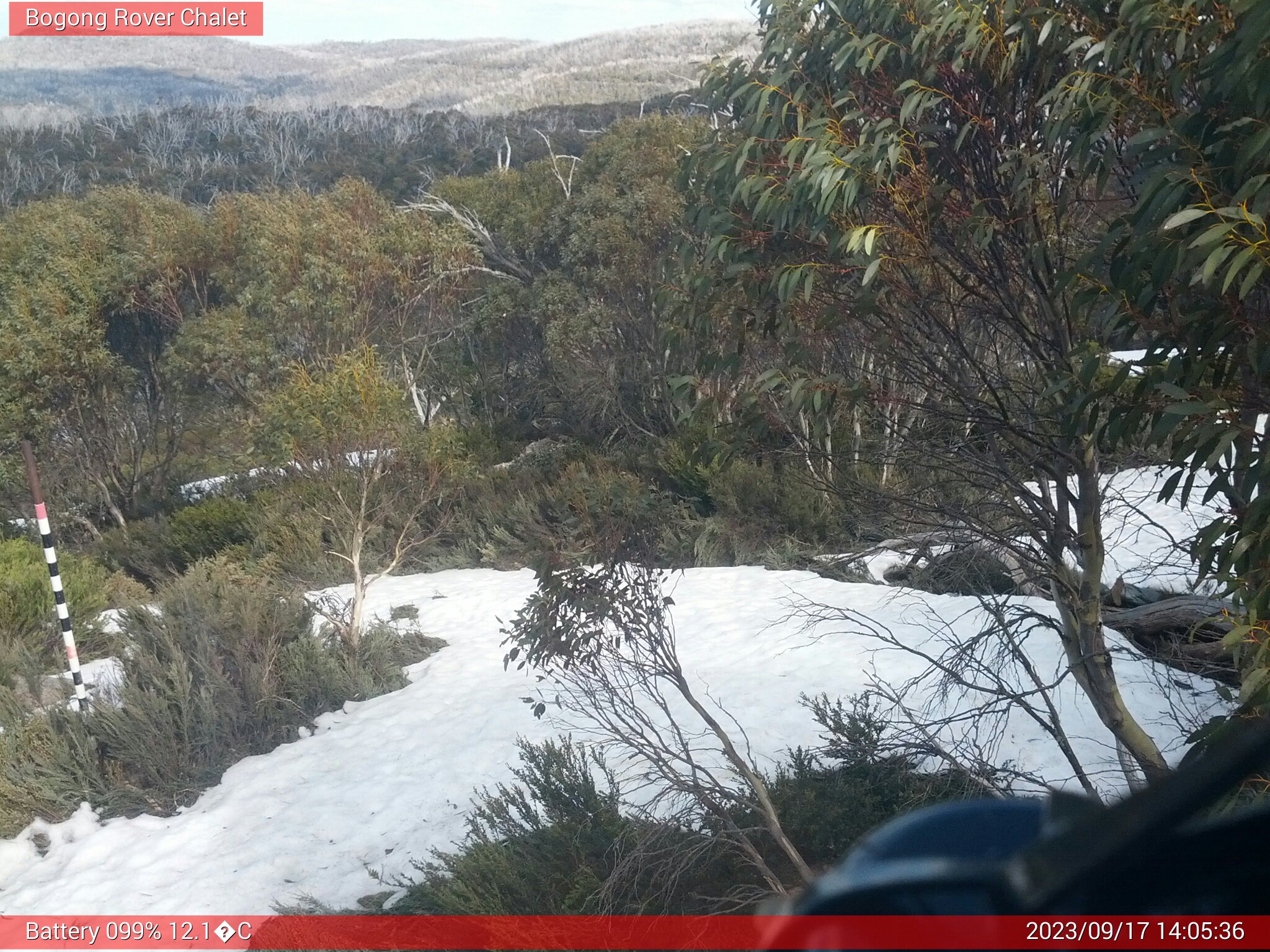 Bogong Web Cam 2:05pm Sunday 17th of September 2023