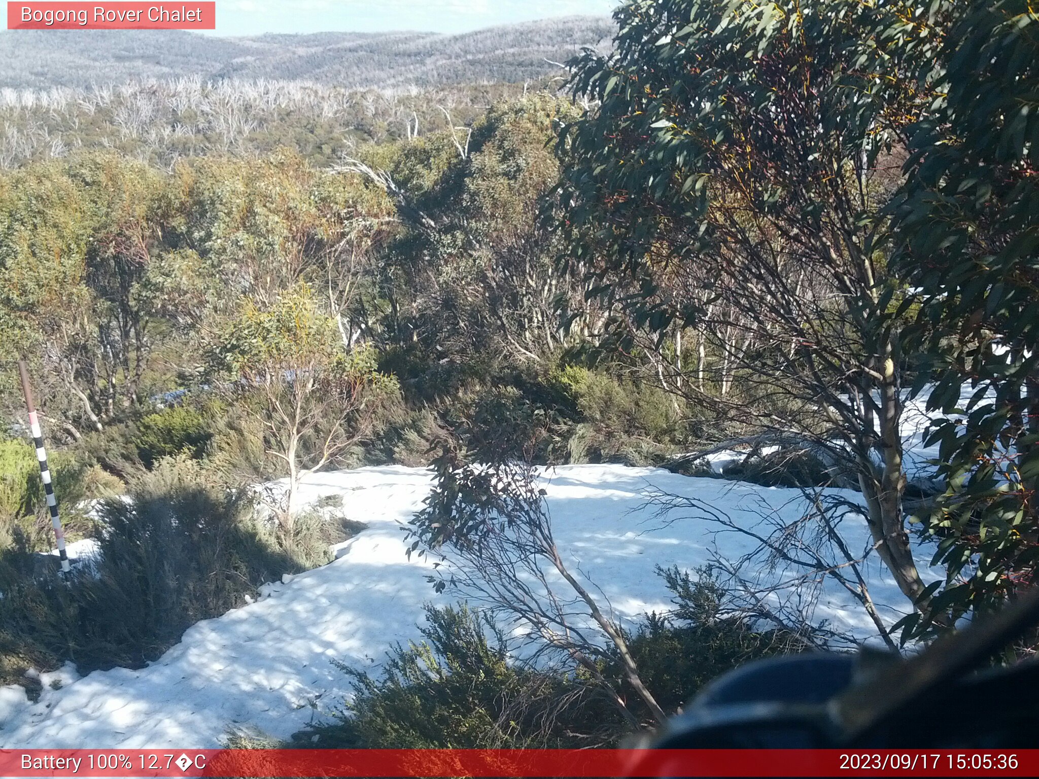 Bogong Web Cam 3:05pm Sunday 17th of September 2023