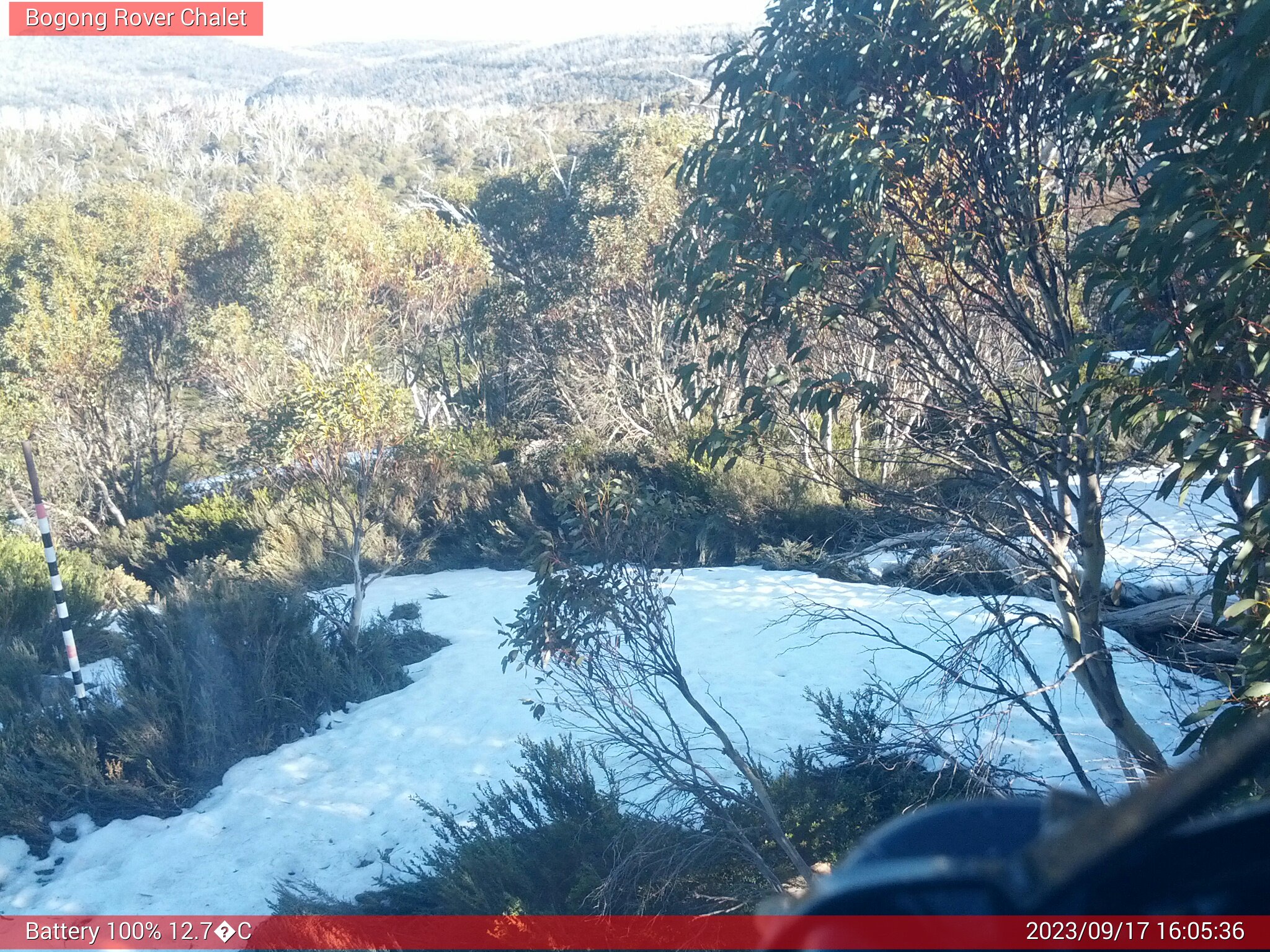 Bogong Web Cam 4:05pm Sunday 17th of September 2023