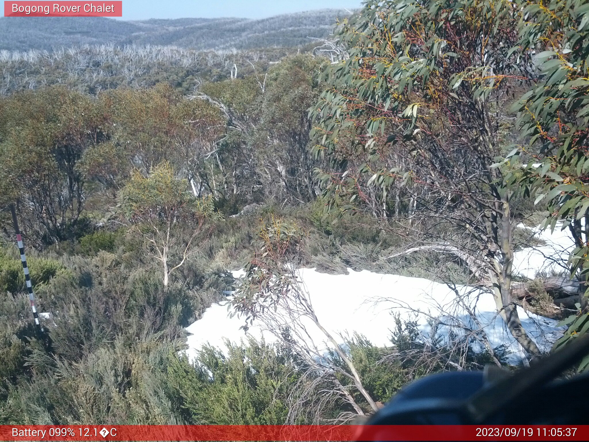 Bogong Web Cam 11:05am Tuesday 19th of September 2023