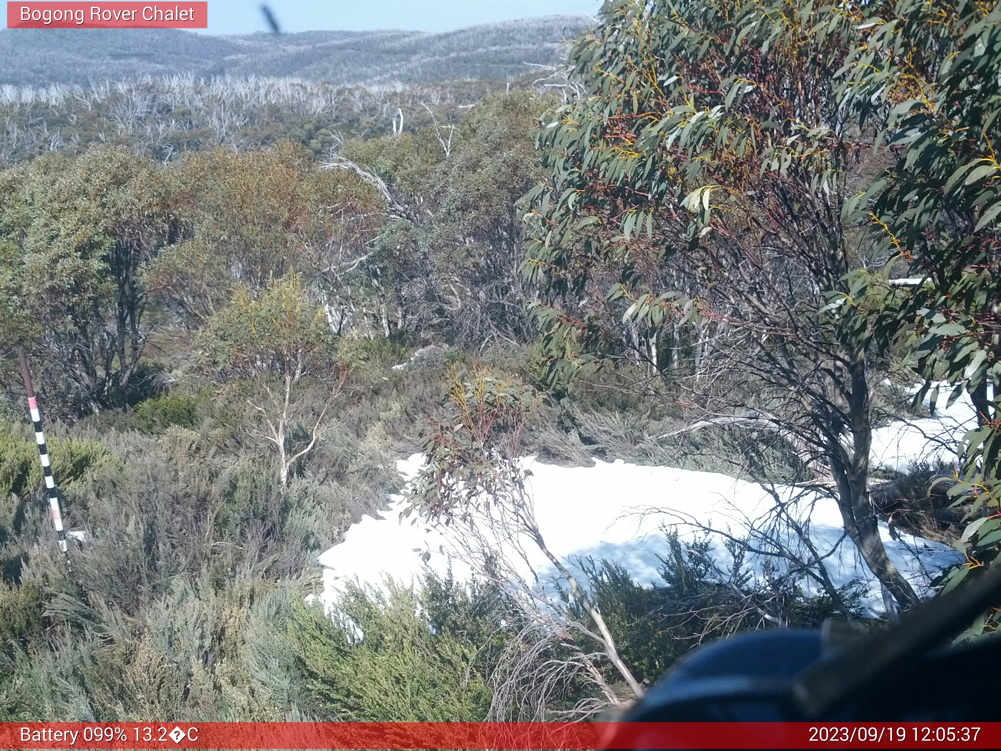 Bogong Web Cam 12:05pm Tuesday 19th of September 2023